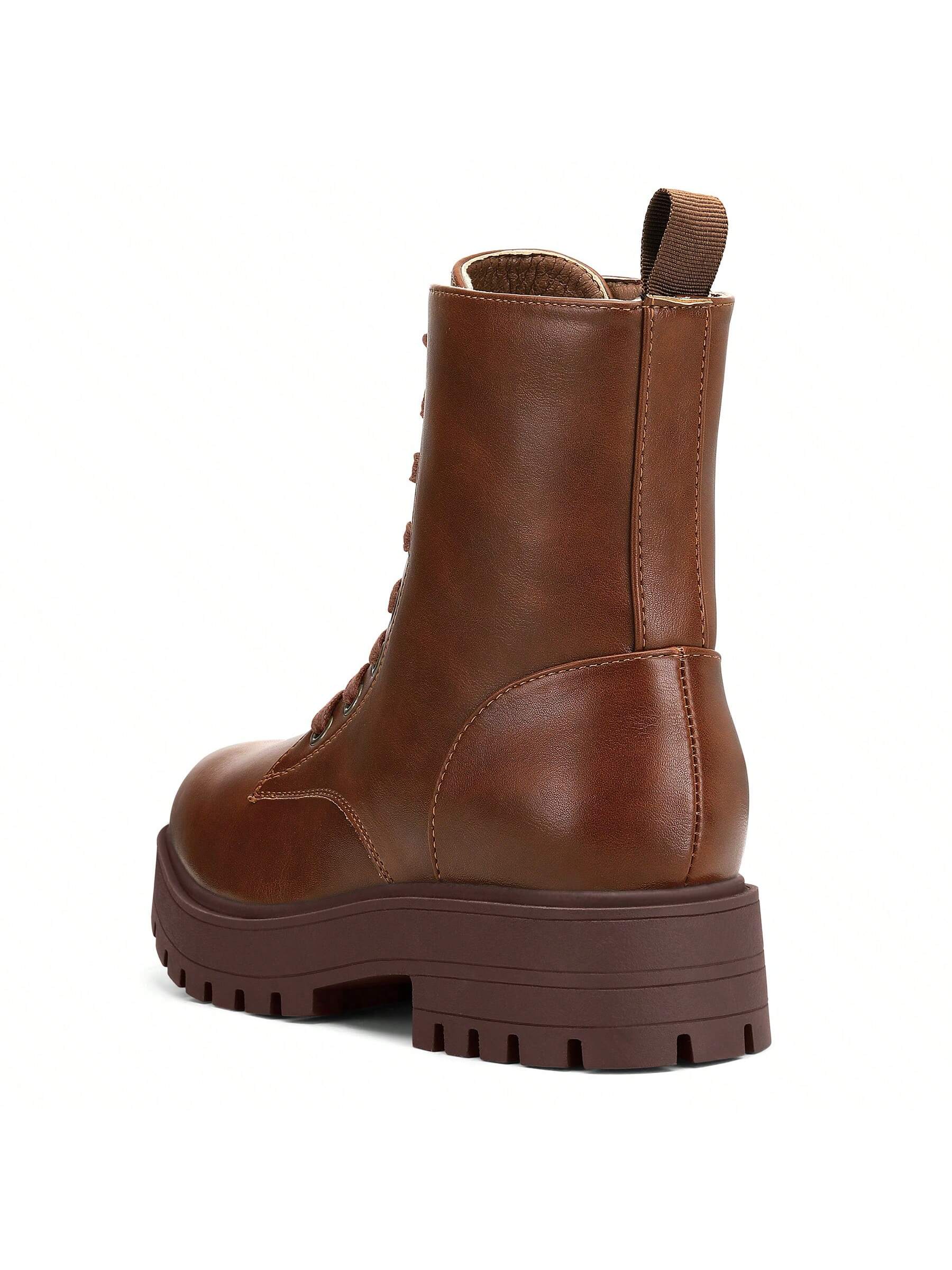 In Rust Brown Women Fashion Boots