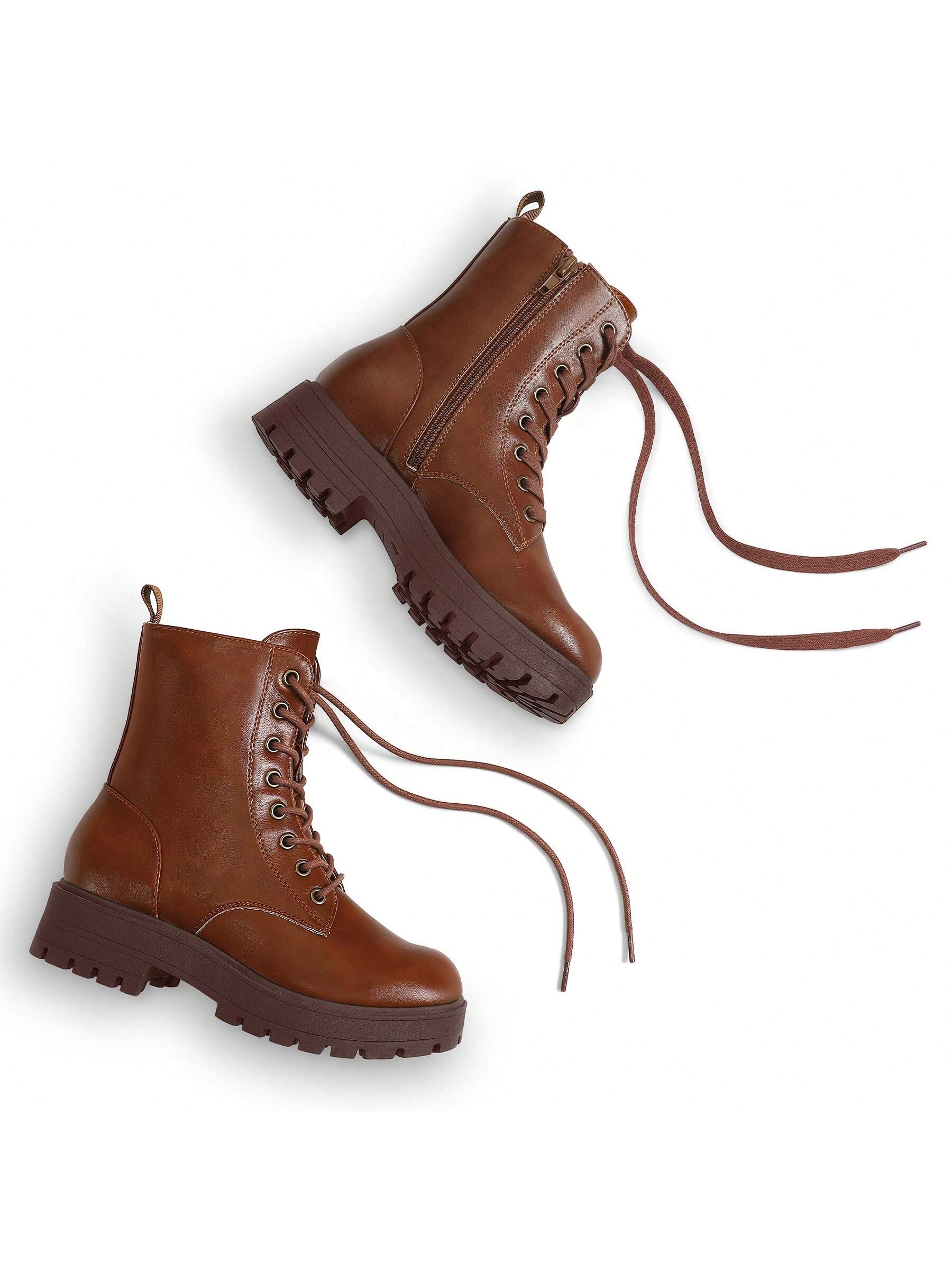 In Rust Brown Women Fashion Boots