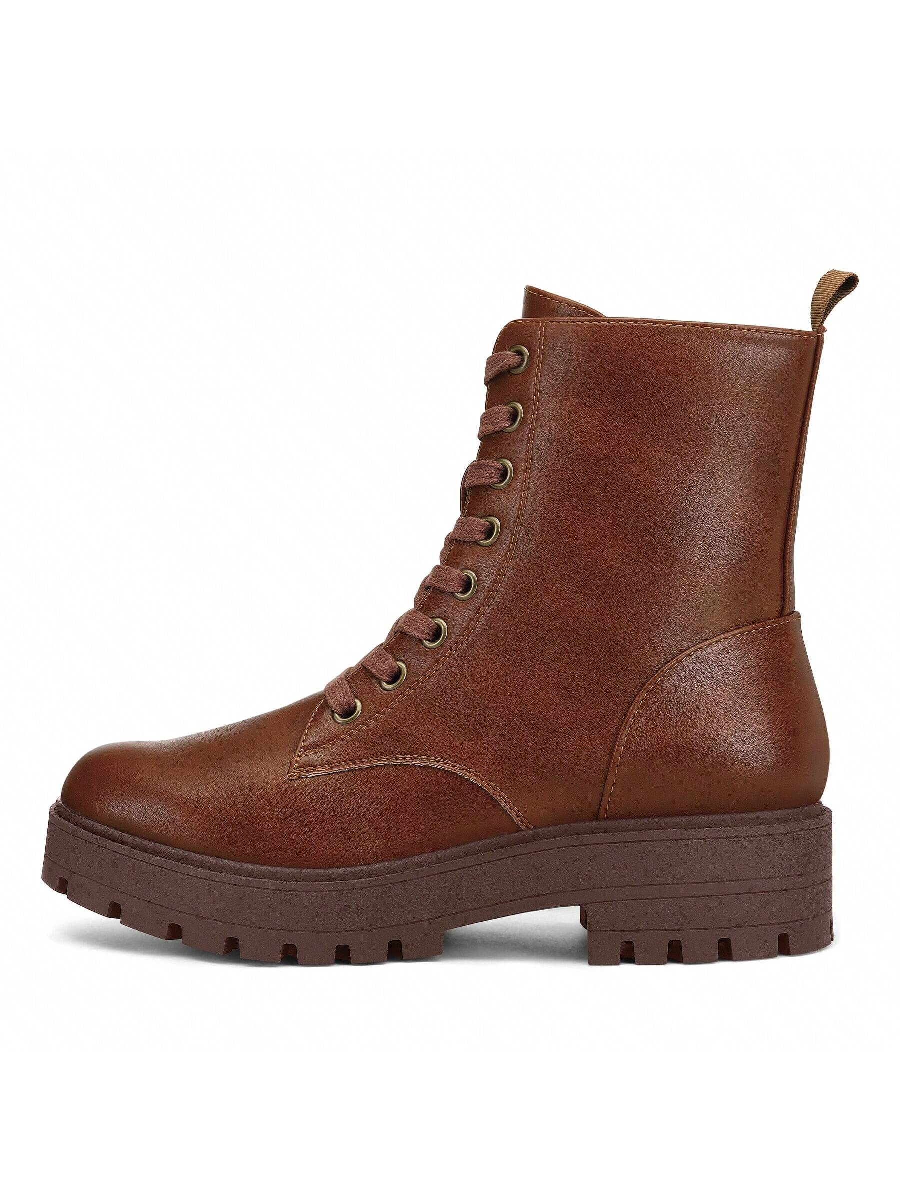 In Rust Brown Women Fashion Boots