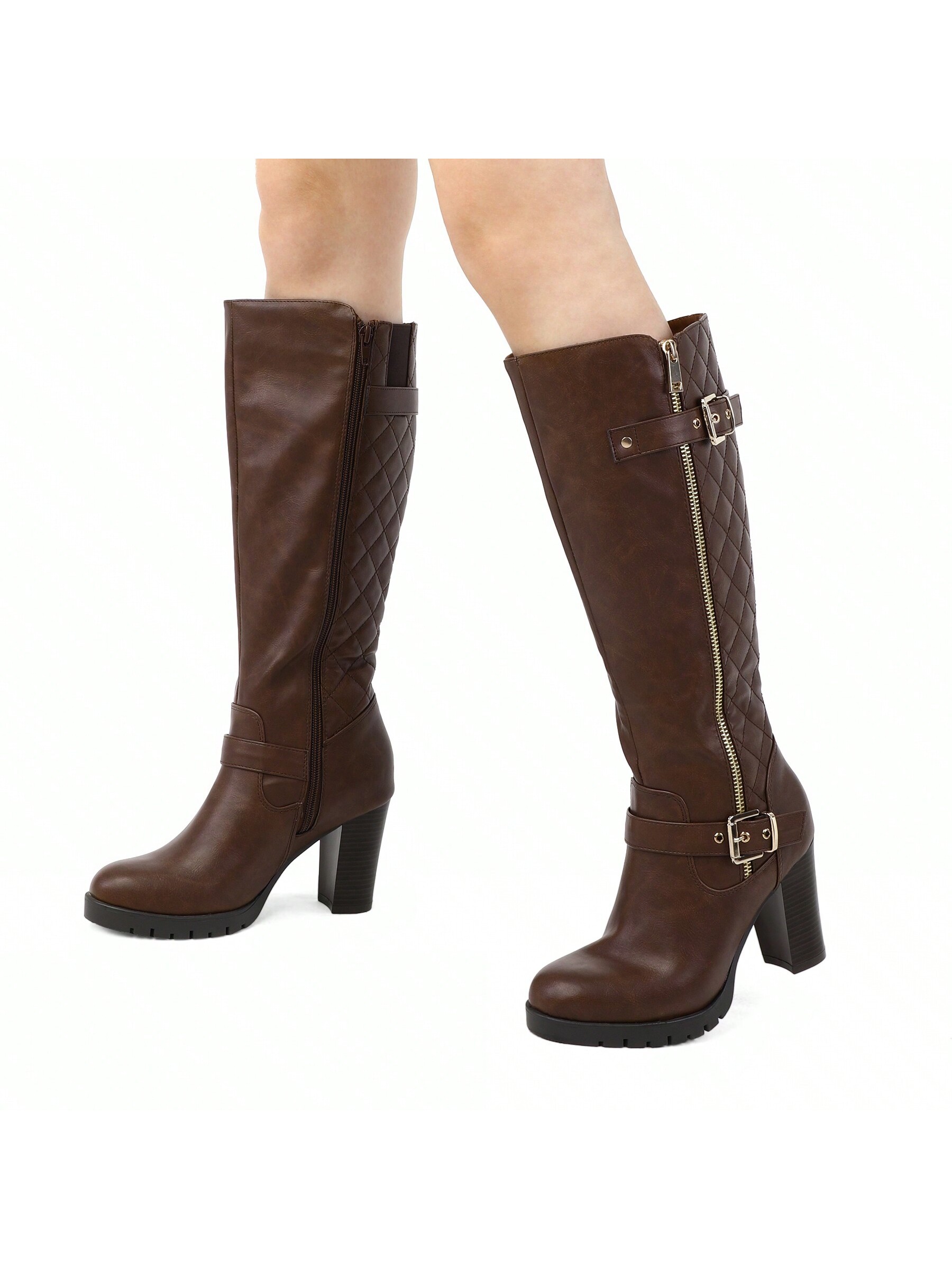 In Brown Women Mid-Calf Boots