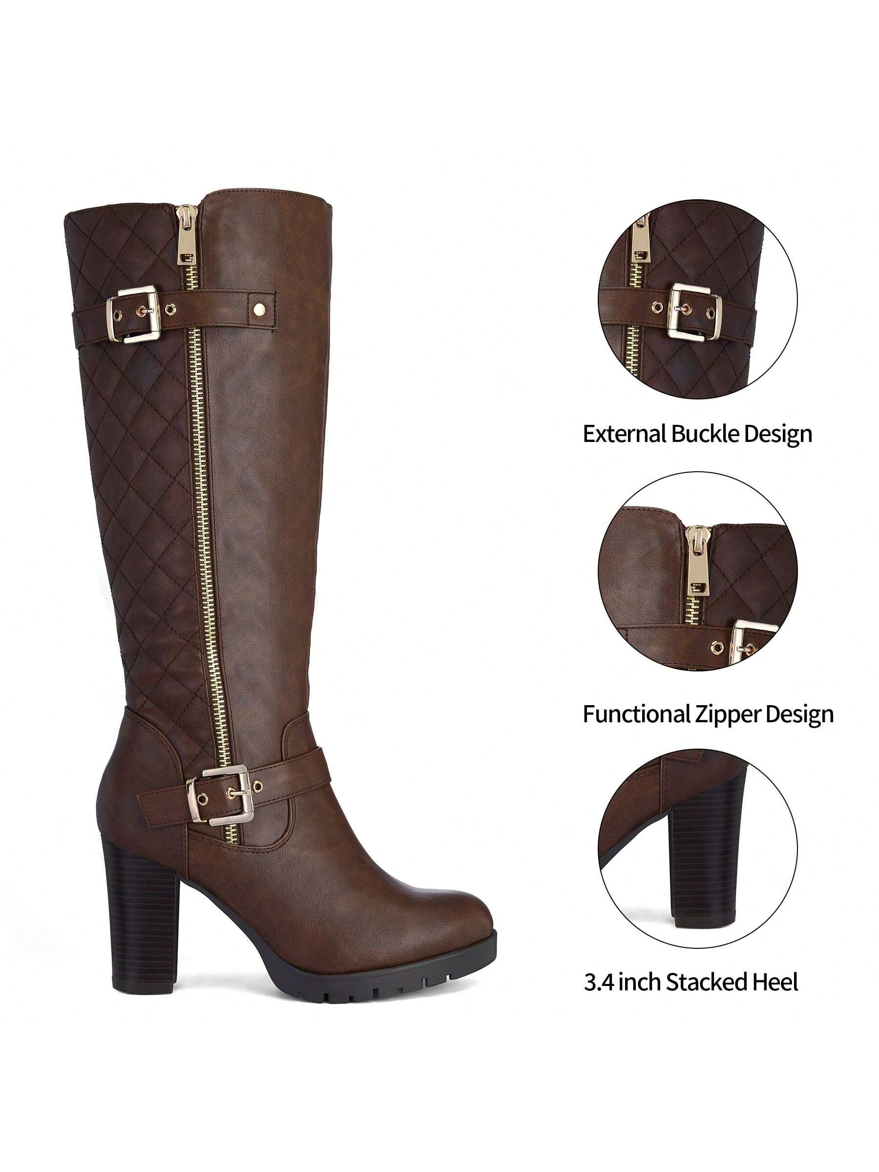 In Brown Women Mid-Calf Boots