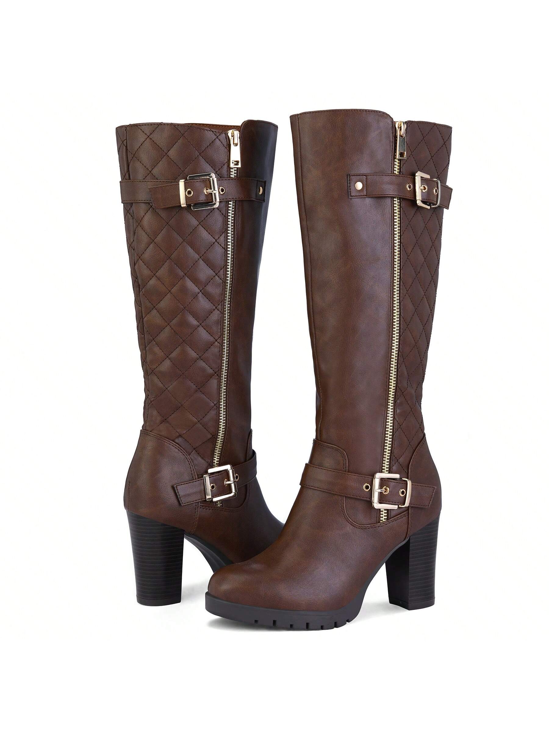 In Brown Women Mid-Calf Boots