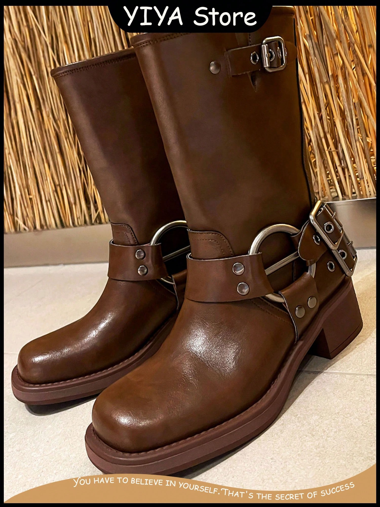 In Brown Women Mid-Calf Boots