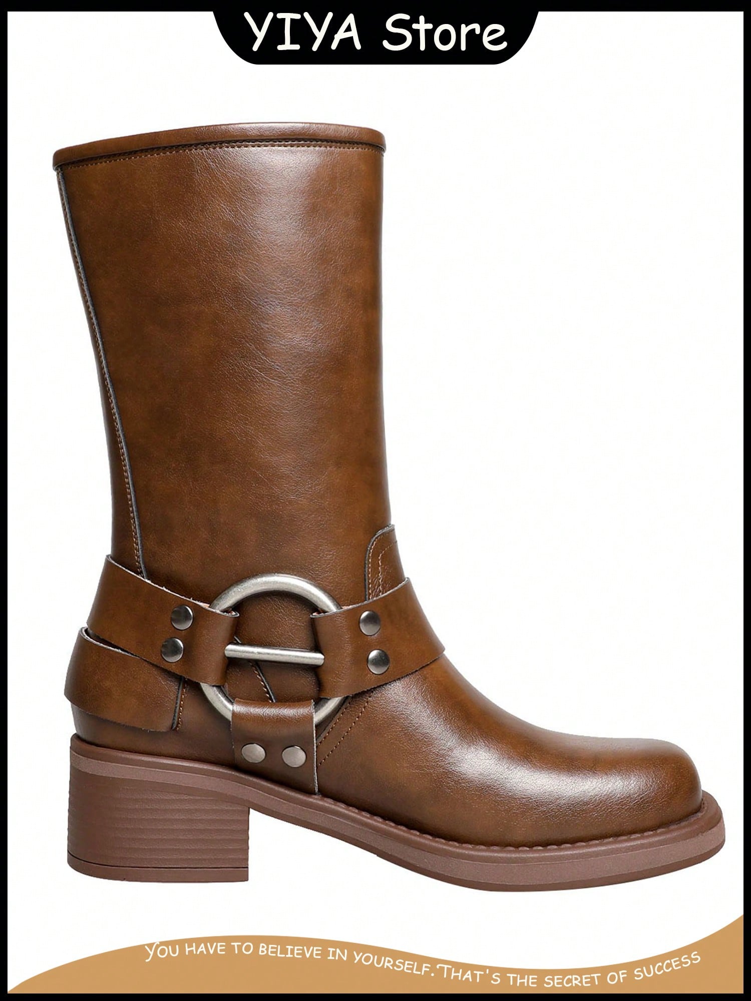 In Brown Women Mid-Calf Boots