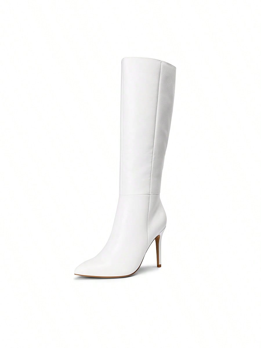 In White Women Knee-High Boots