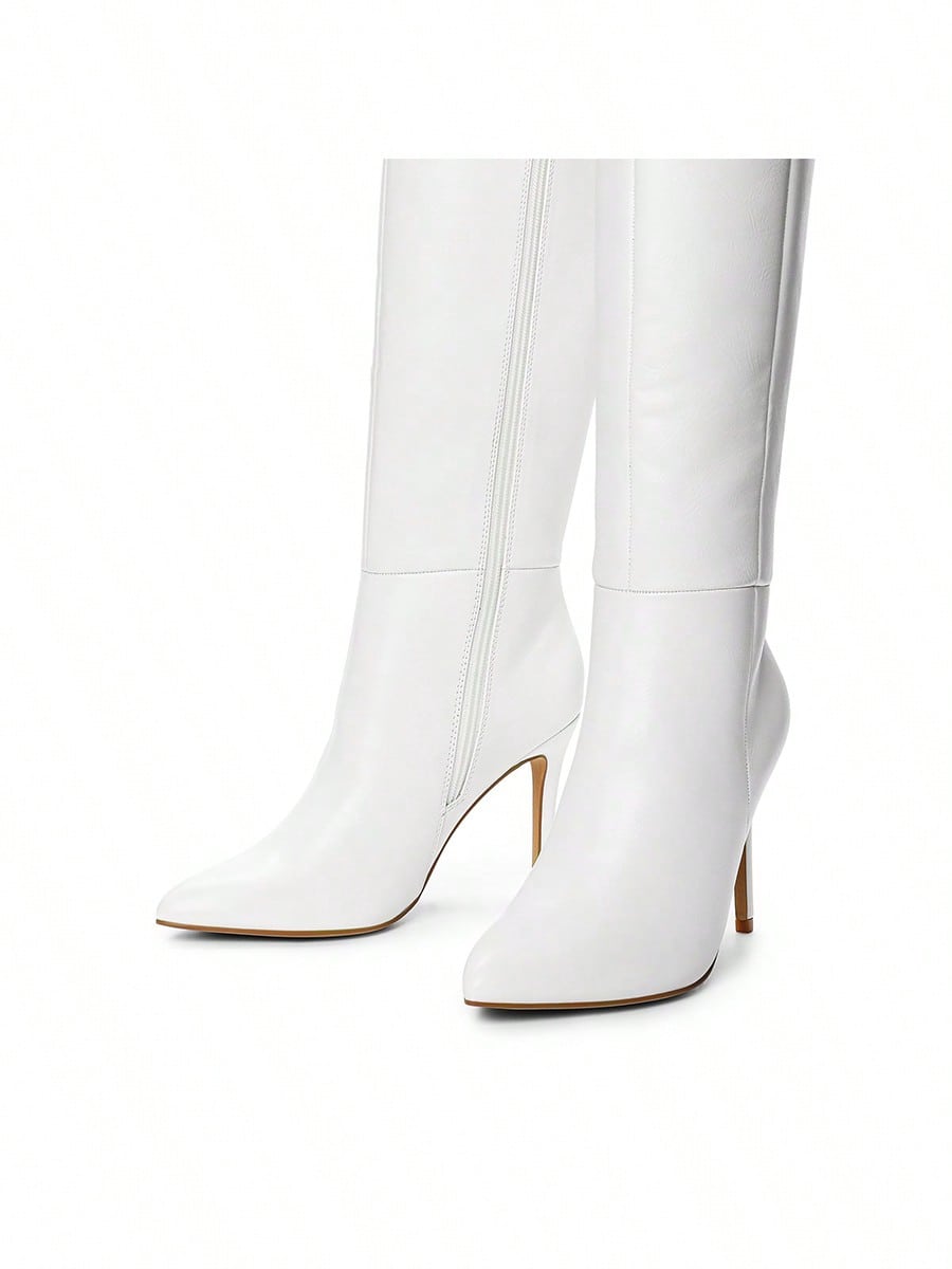 In White Women Knee-High Boots