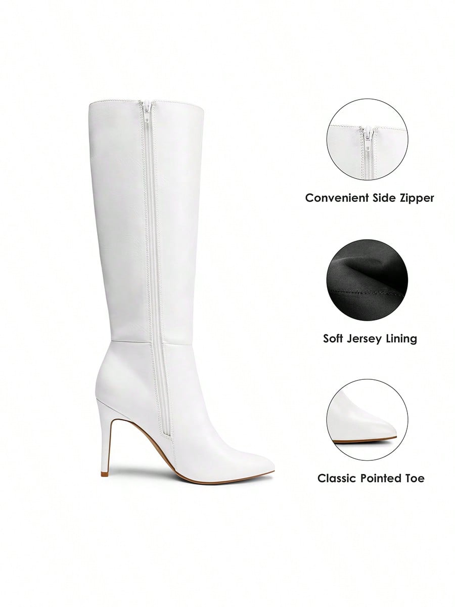 In White Women Knee-High Boots