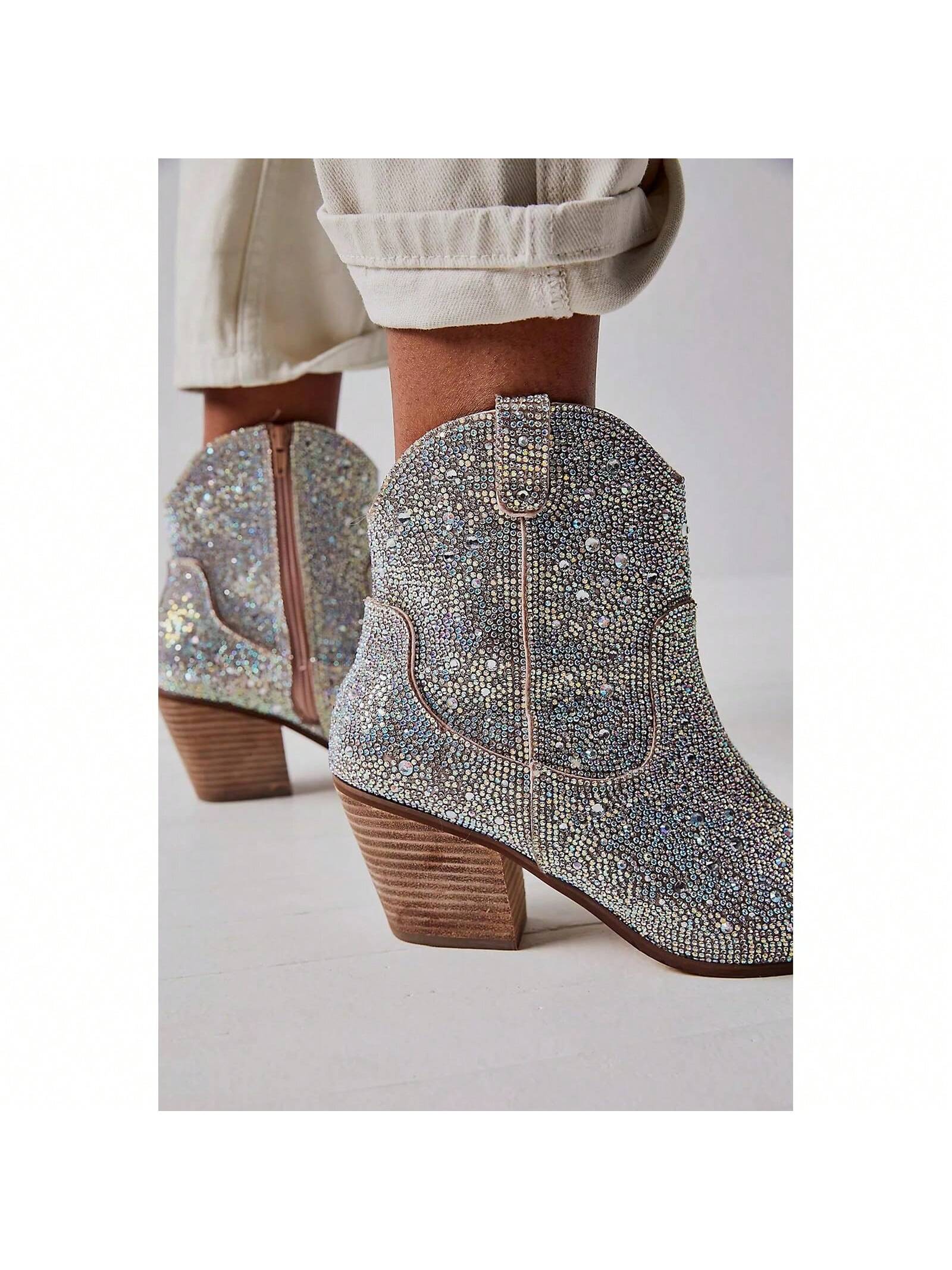 In Silver Women Fashion Boots