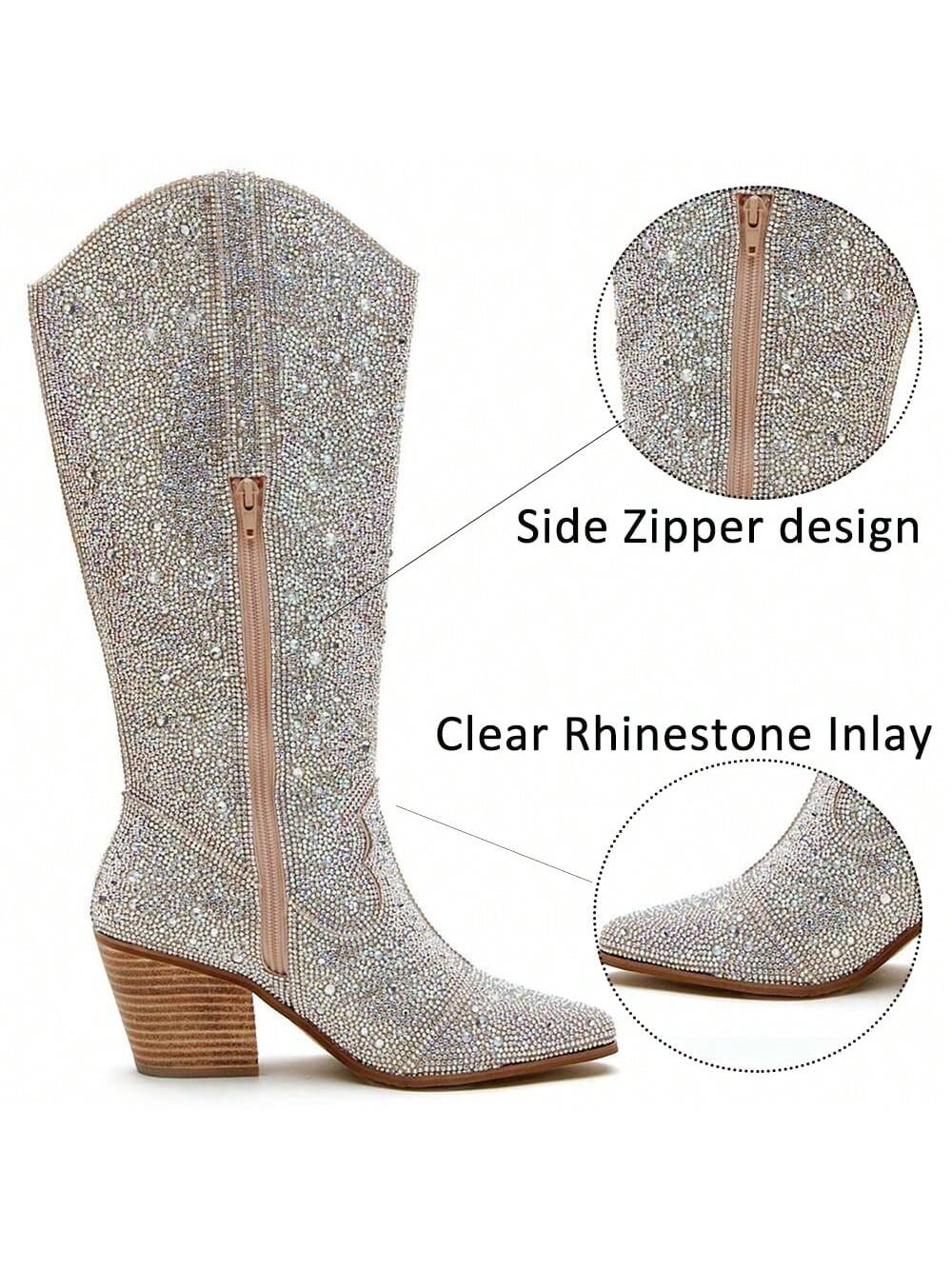 In Silver Women Fashion Boots