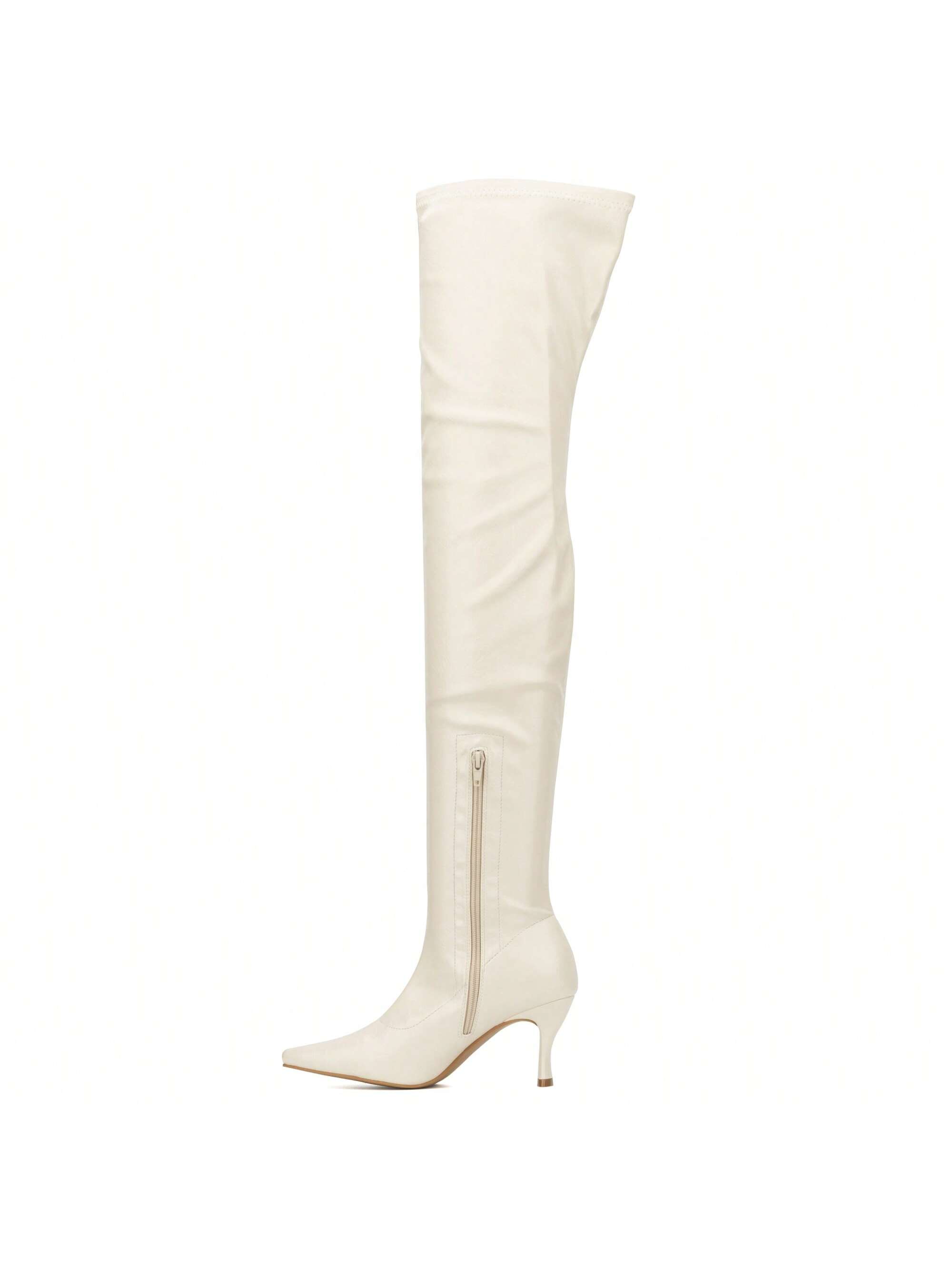 In White Women Knee-High Boots