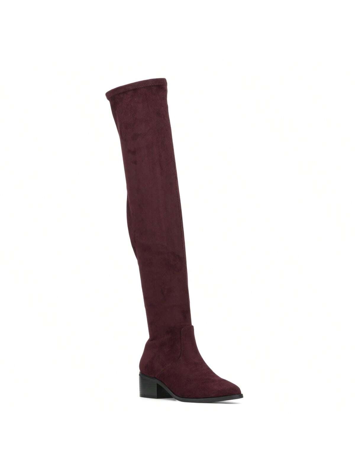 In Burgundy Women Fashion Boots