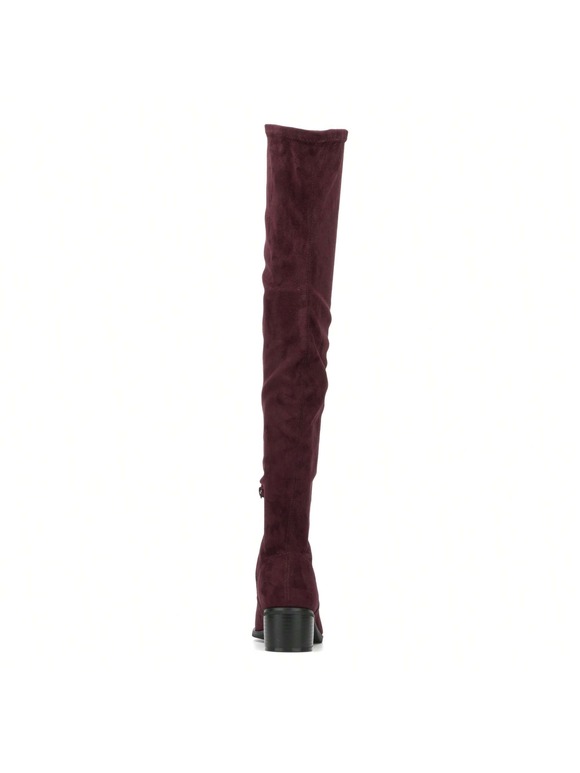 In Burgundy Women Fashion Boots