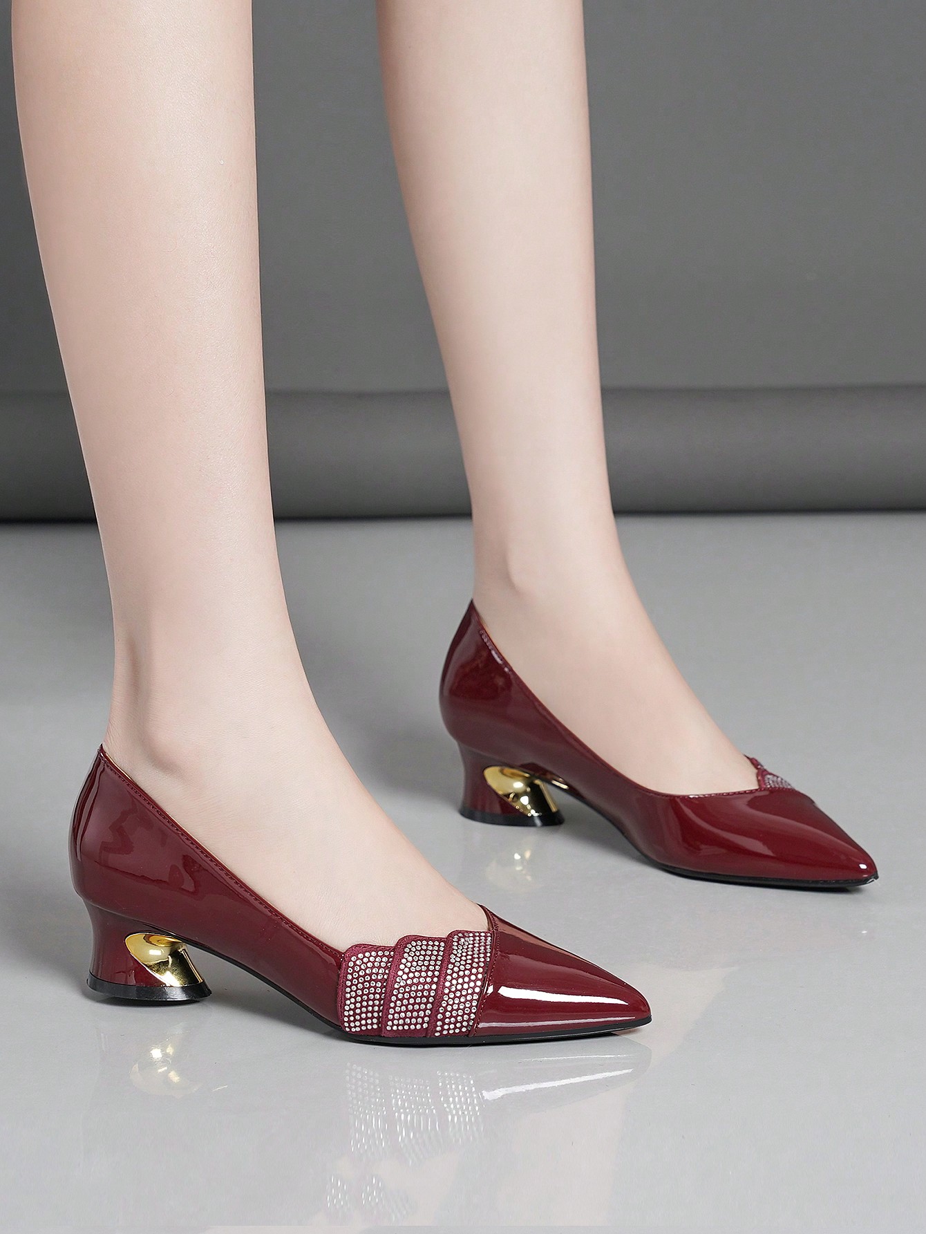 In Burgundy Women Pumps