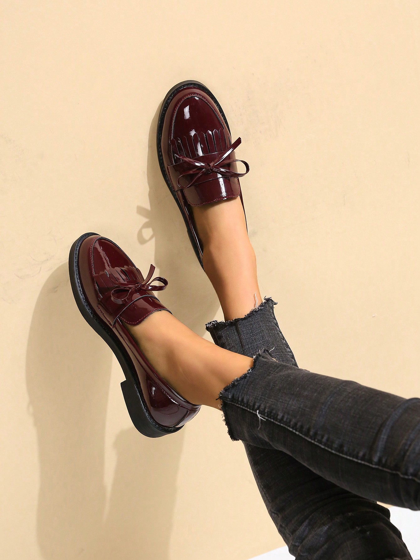 In Burgundy Women Shoes