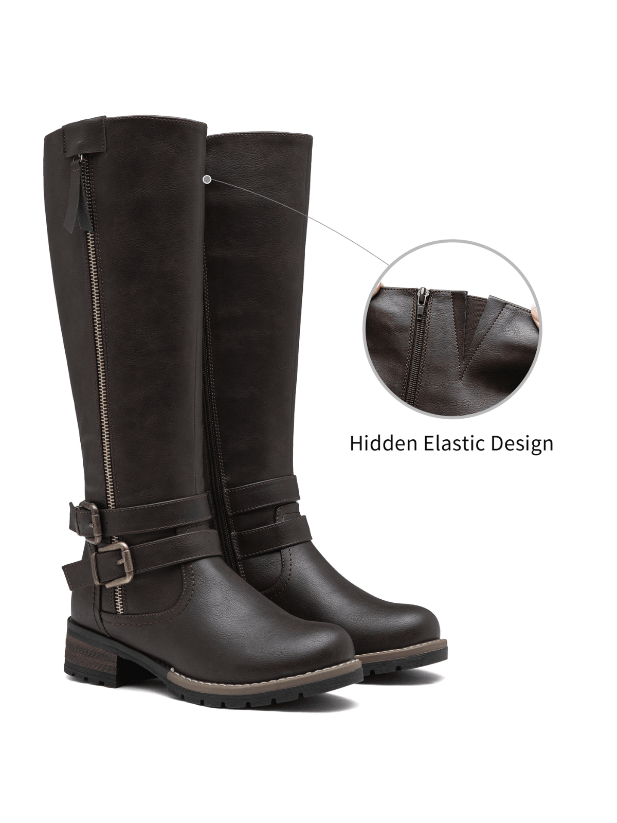 In Coffee Brown Women Fashion Boots