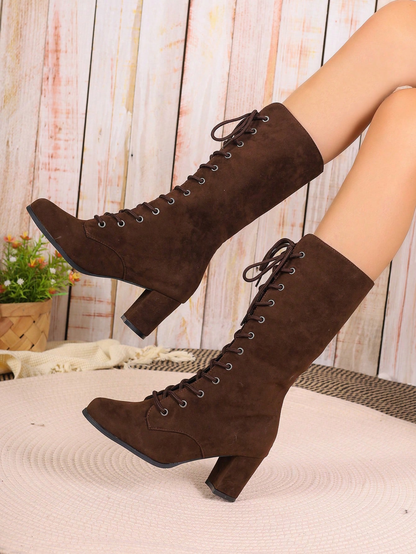 In Khaki Women Fashion Boots