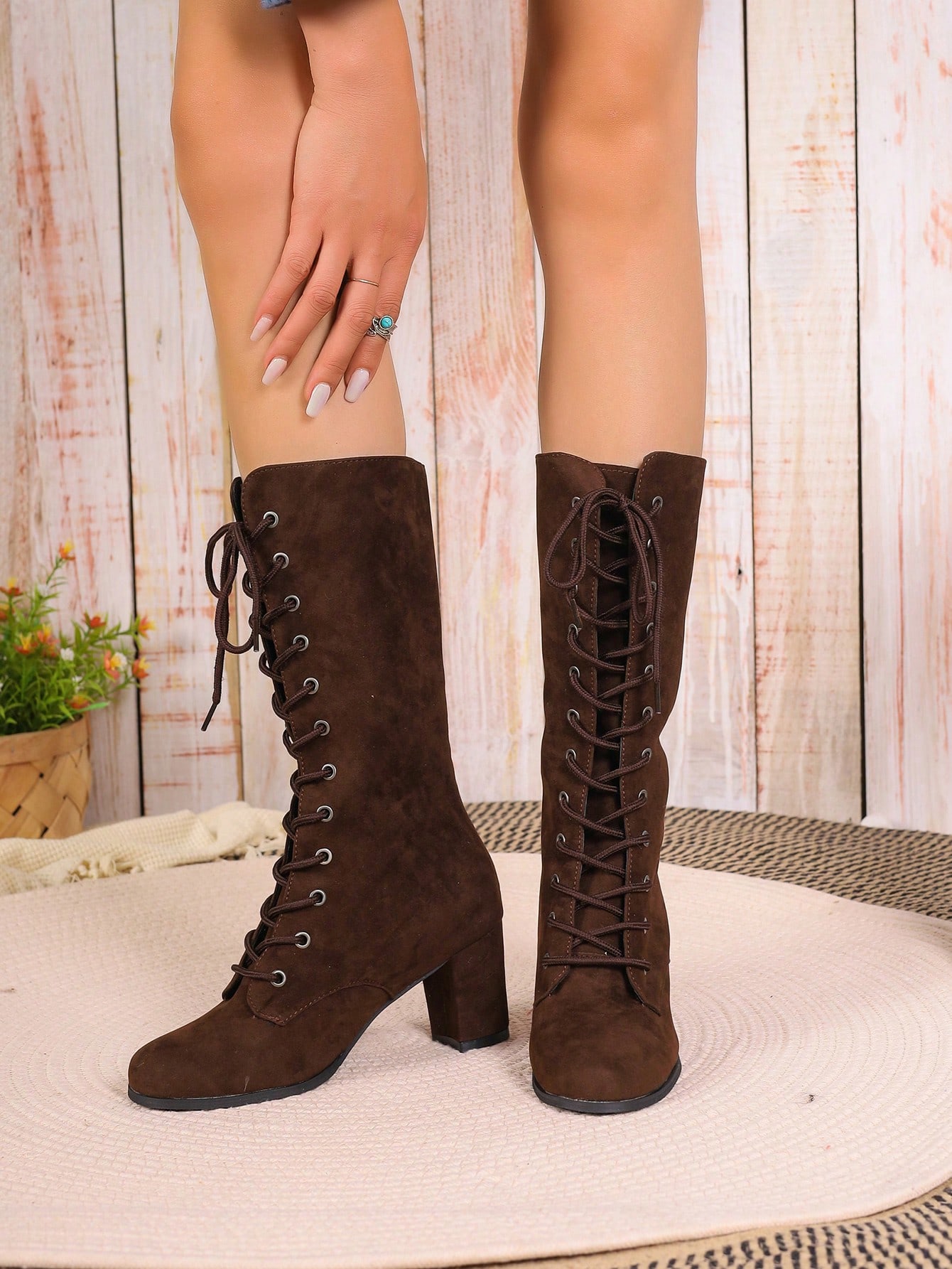 In Khaki Women Fashion Boots