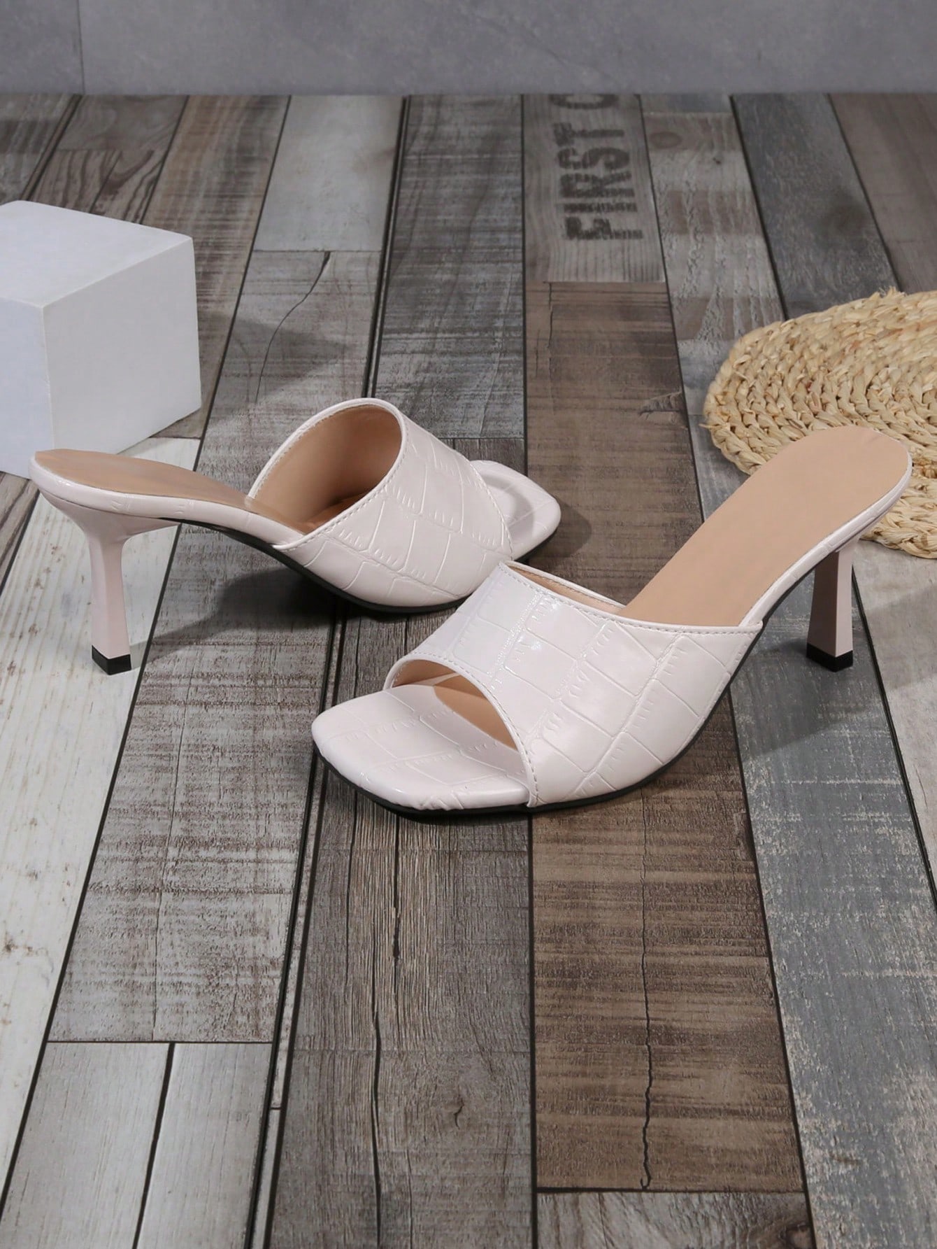 In Beige Women Heeled Sandals