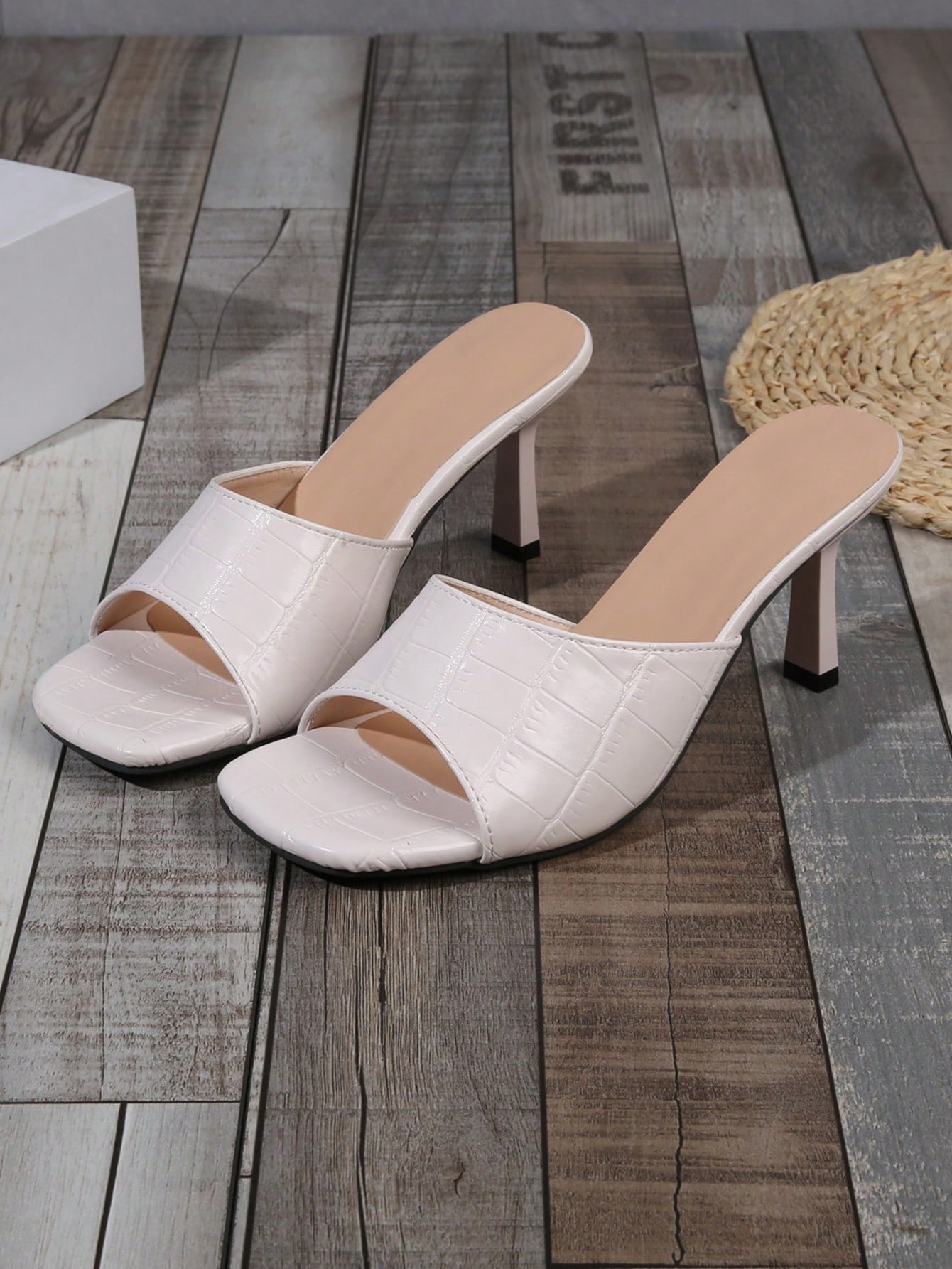 In Beige Women Heeled Sandals