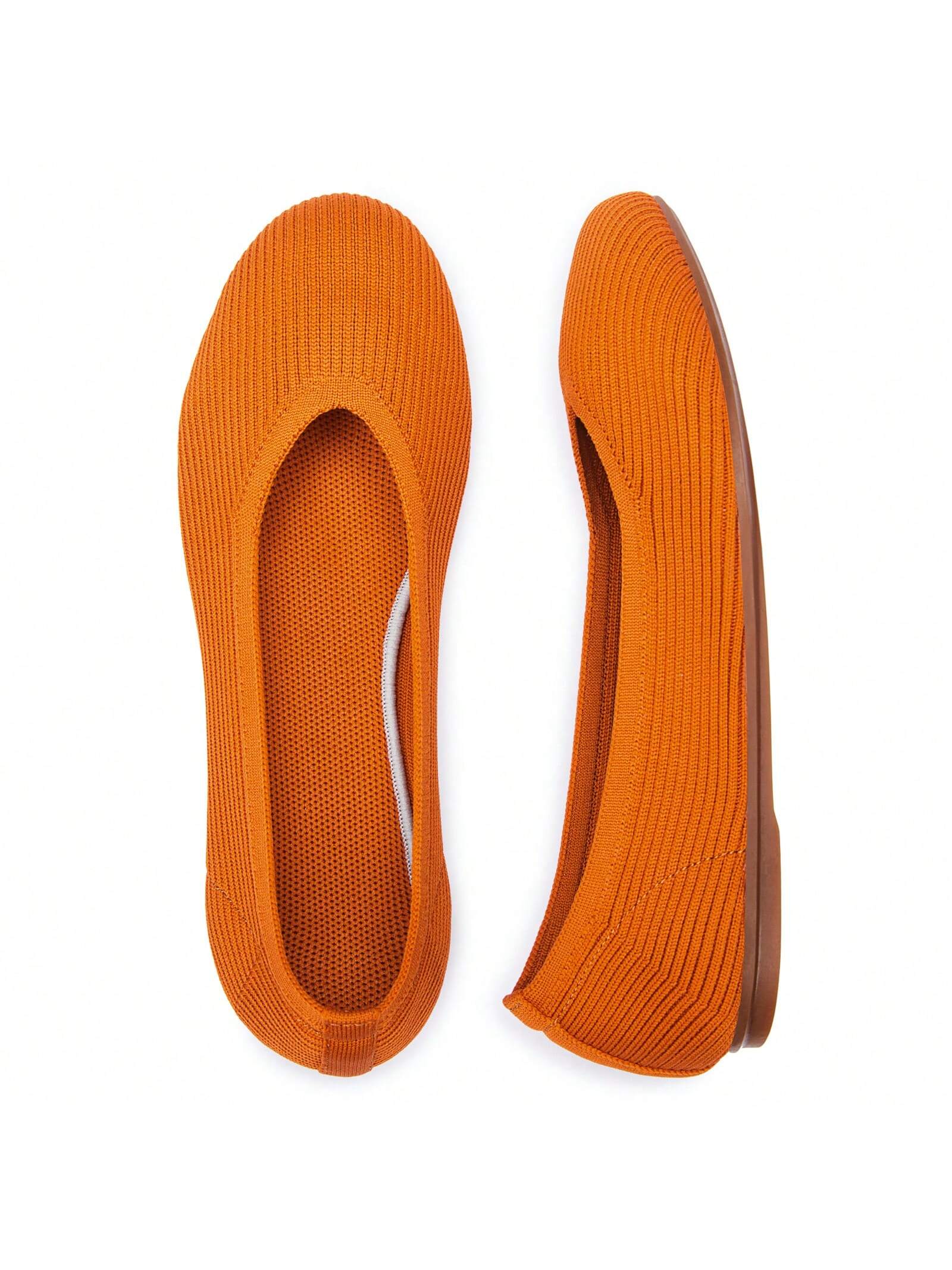 In Orange Women Flats