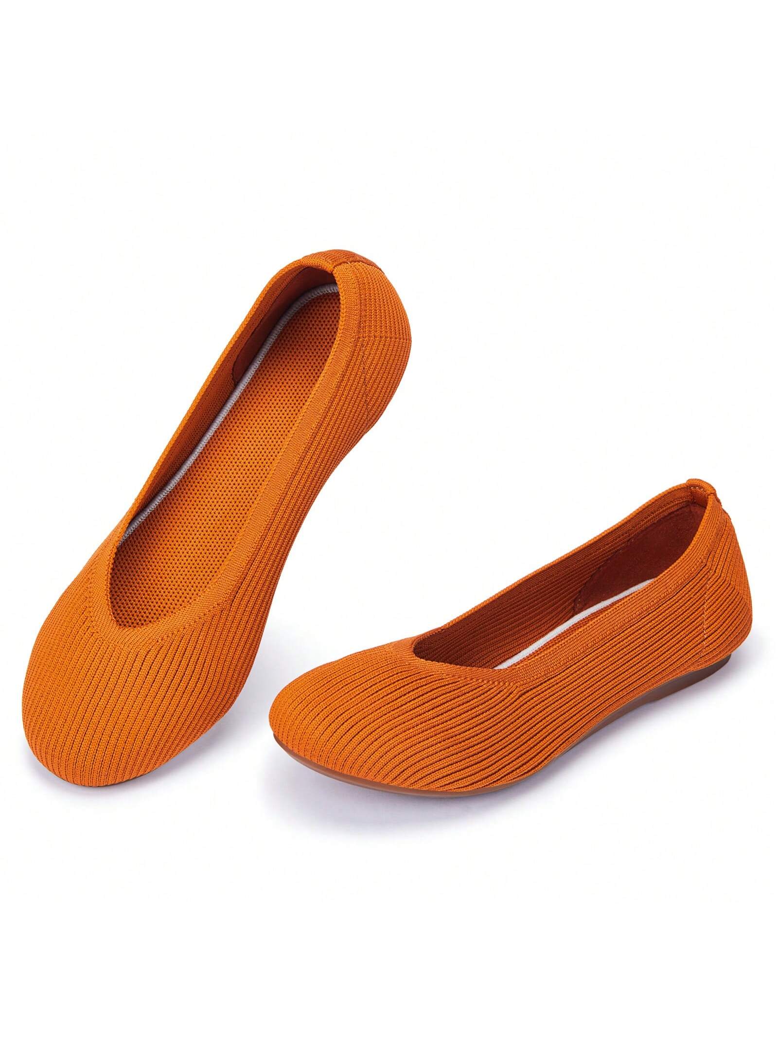 In Orange Women Flats