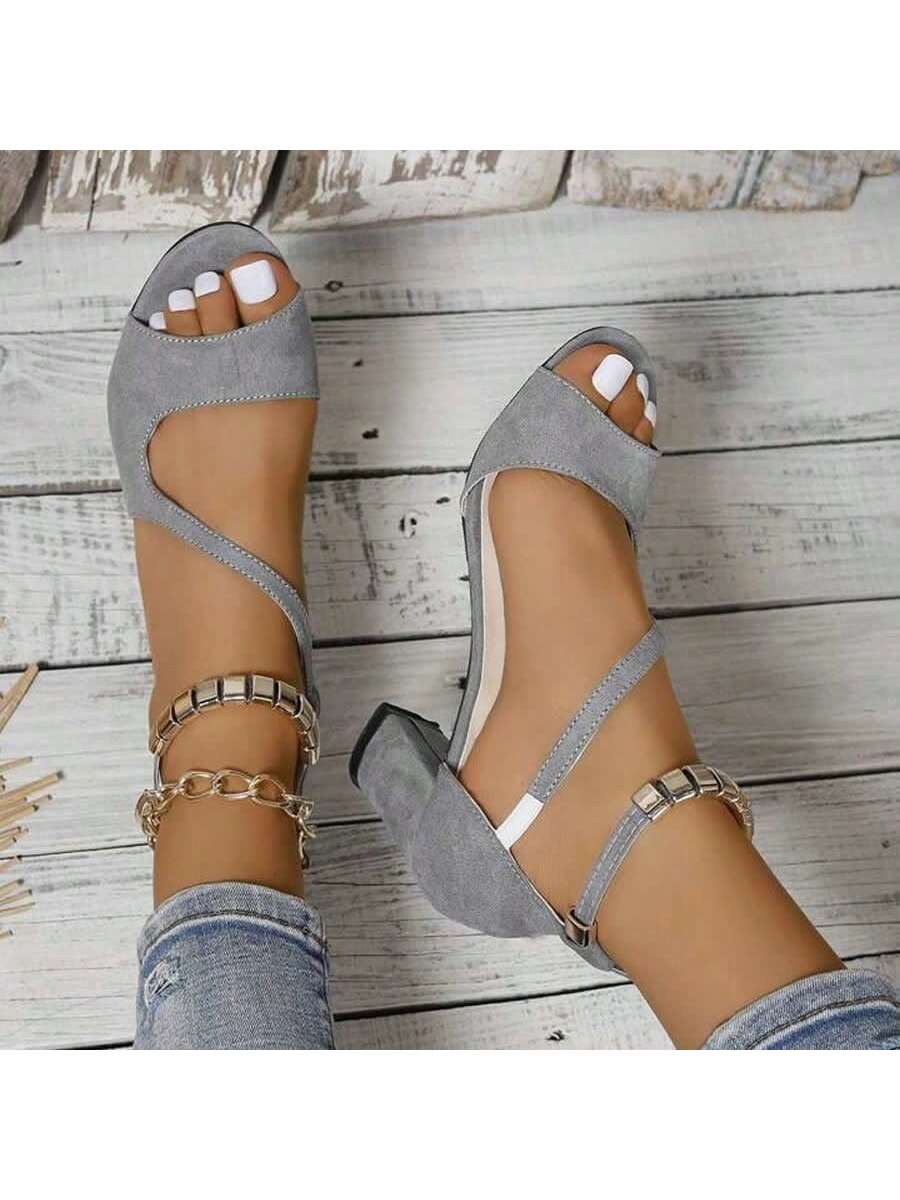 In Grey Women Heeled Sandals