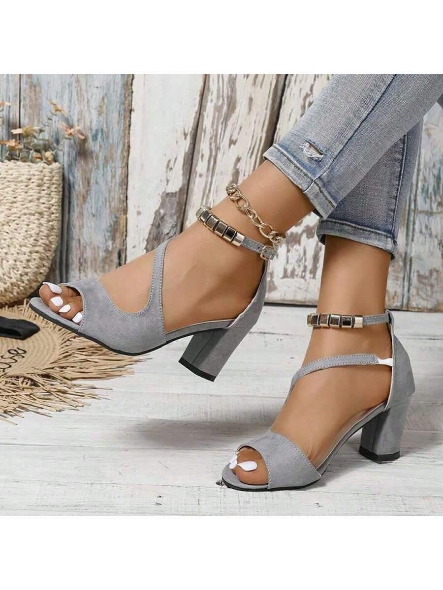 In Grey Women Heeled Sandals