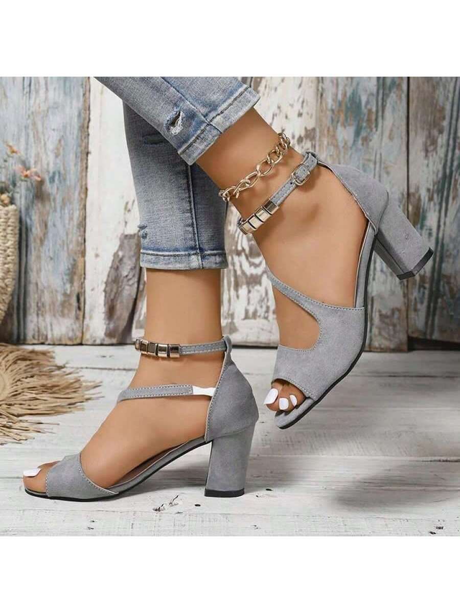 In Grey Women Heeled Sandals