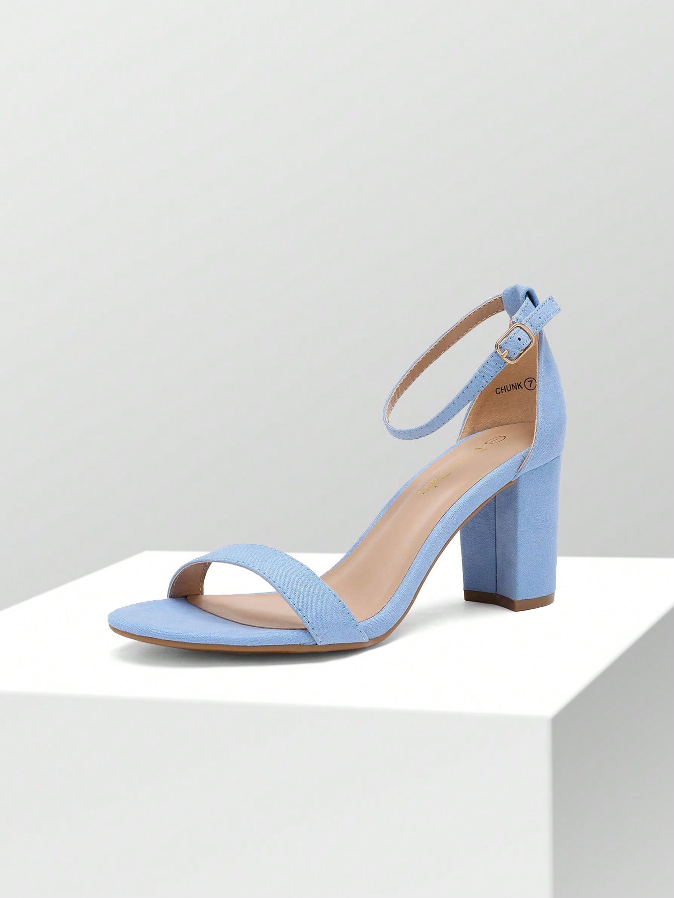 In Baby Blue Women Heeled Sandals