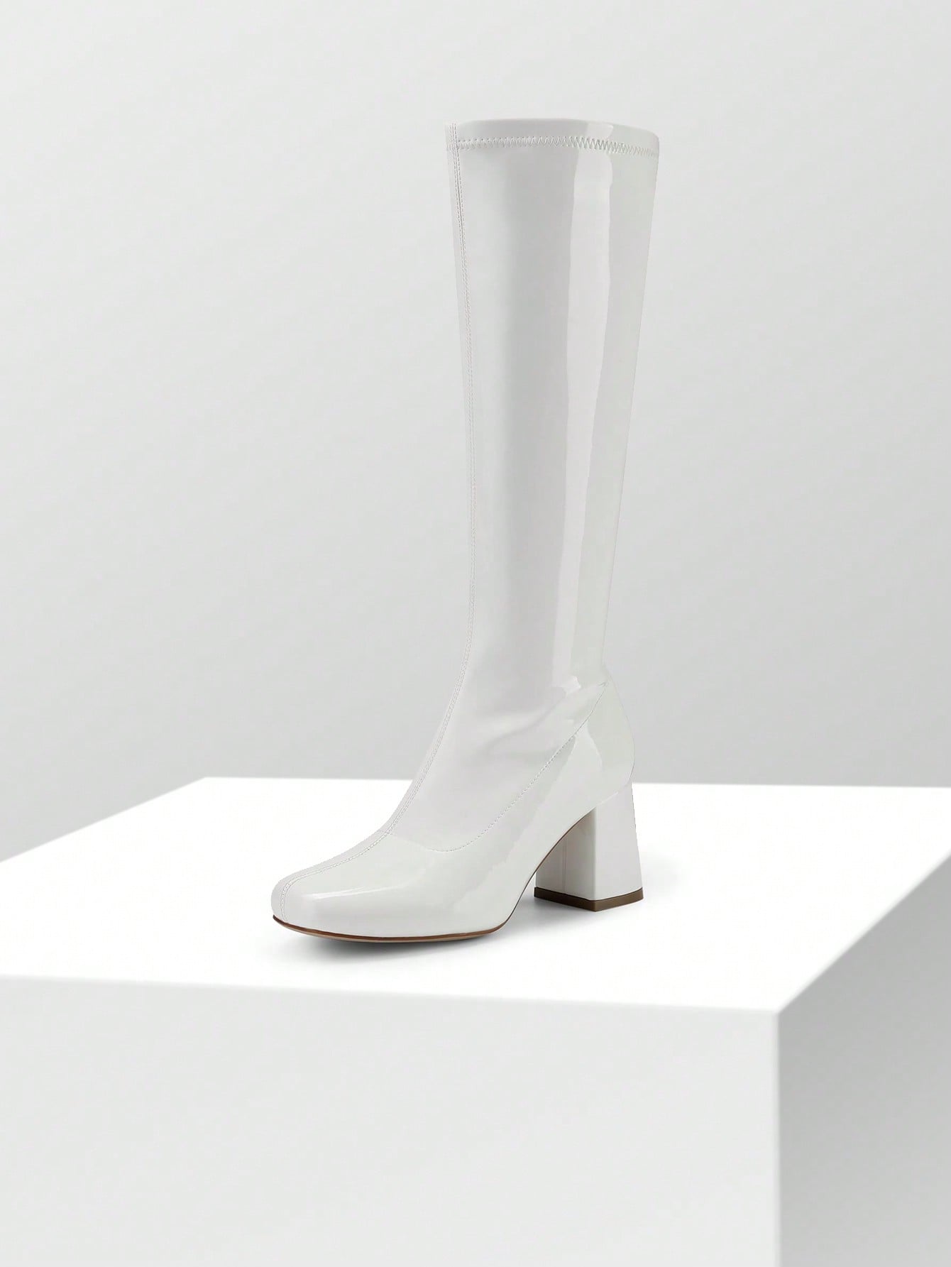 In White Women Knee-High Boots