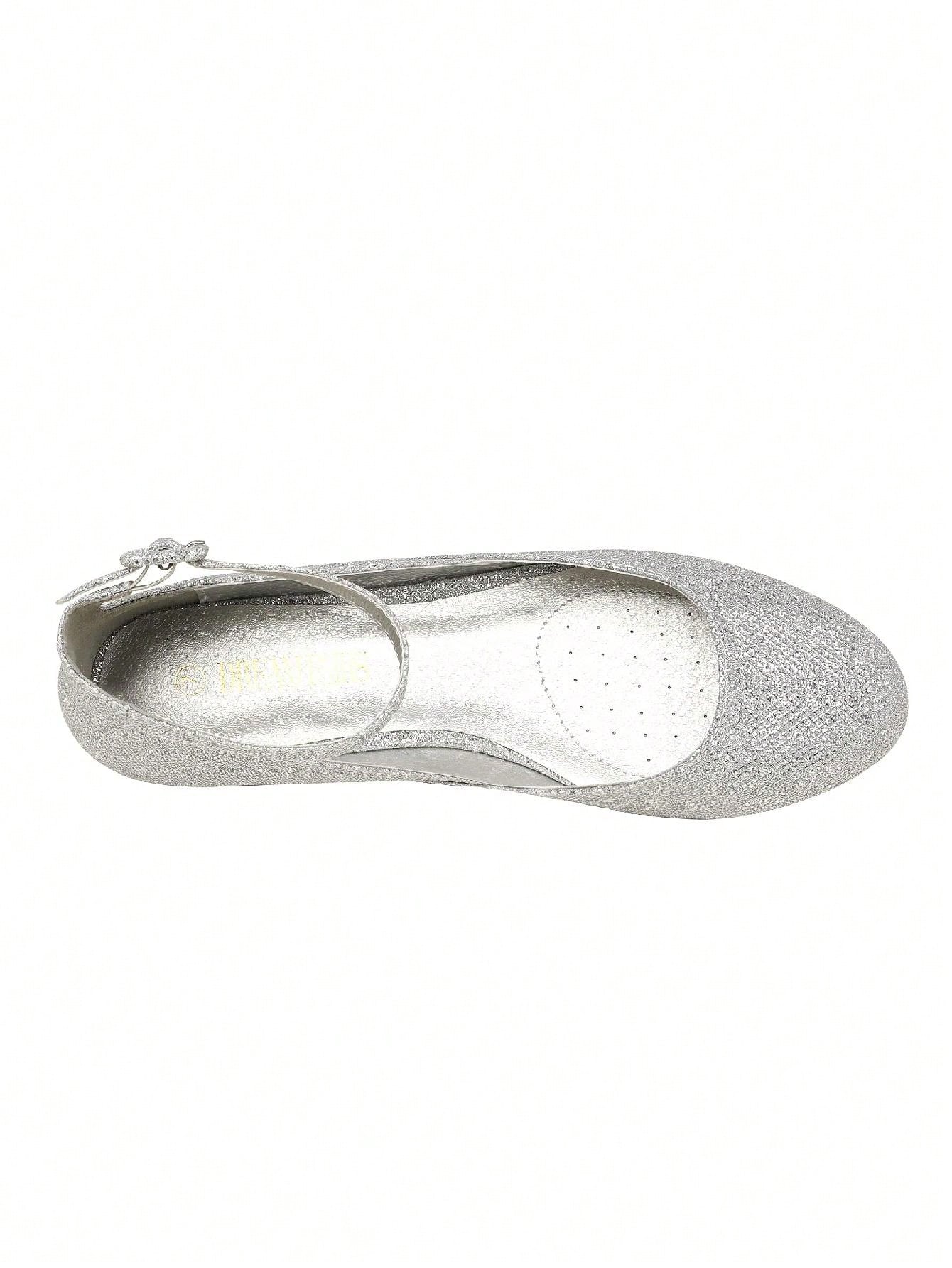 In Silver Women Flats