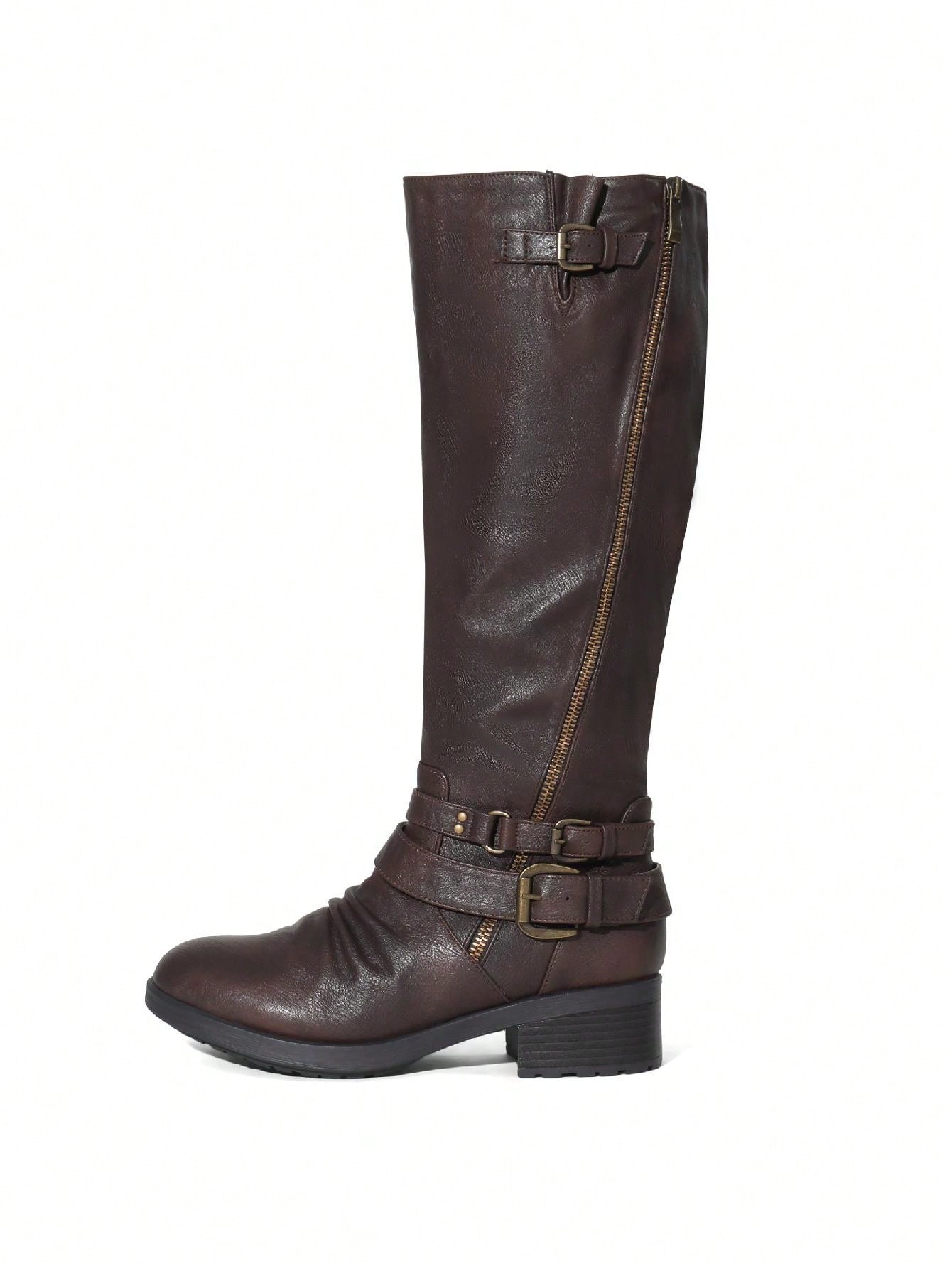 In Rust Brown Women Fashion Boots