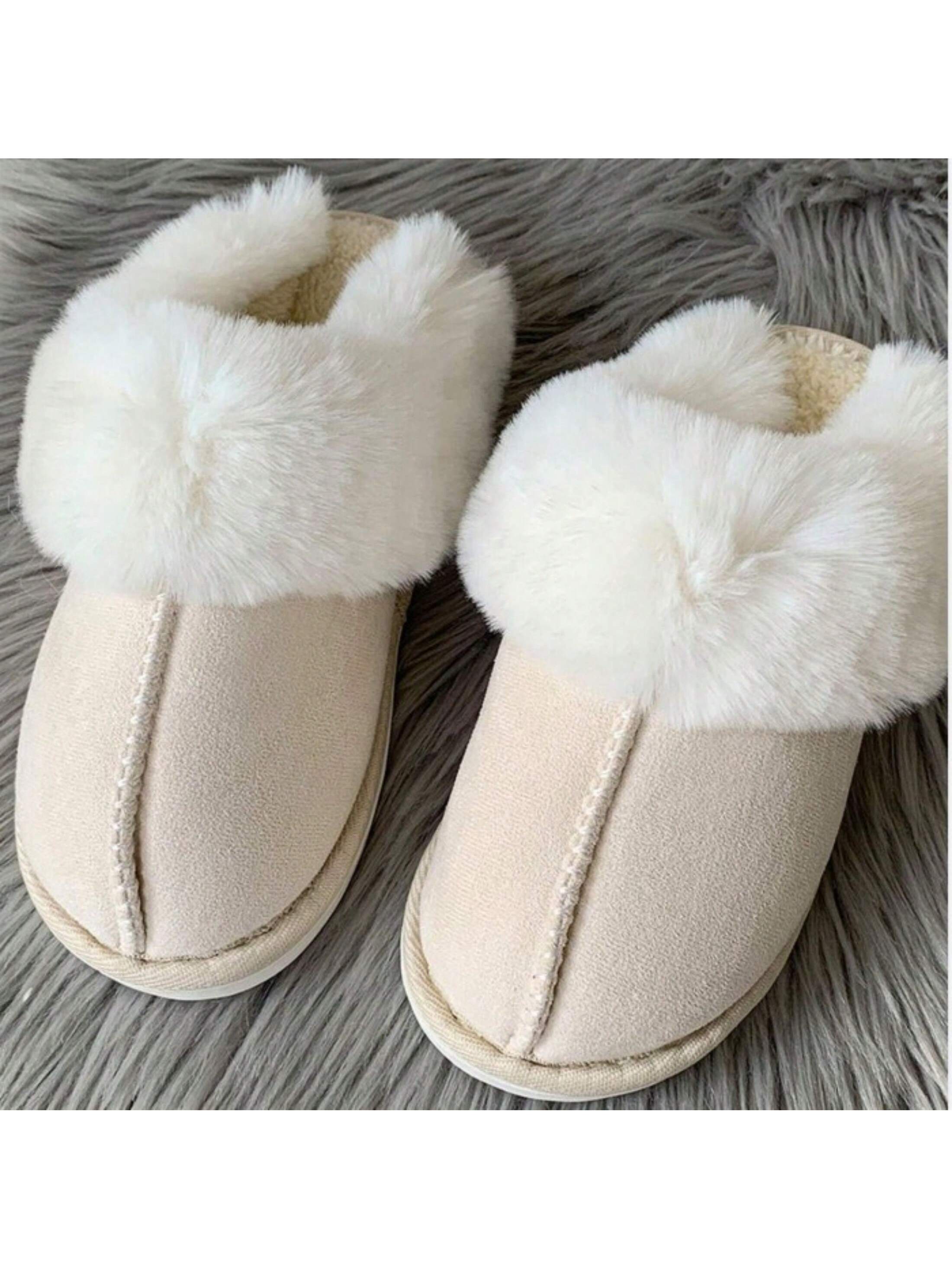 In Beige Women Home Slippers