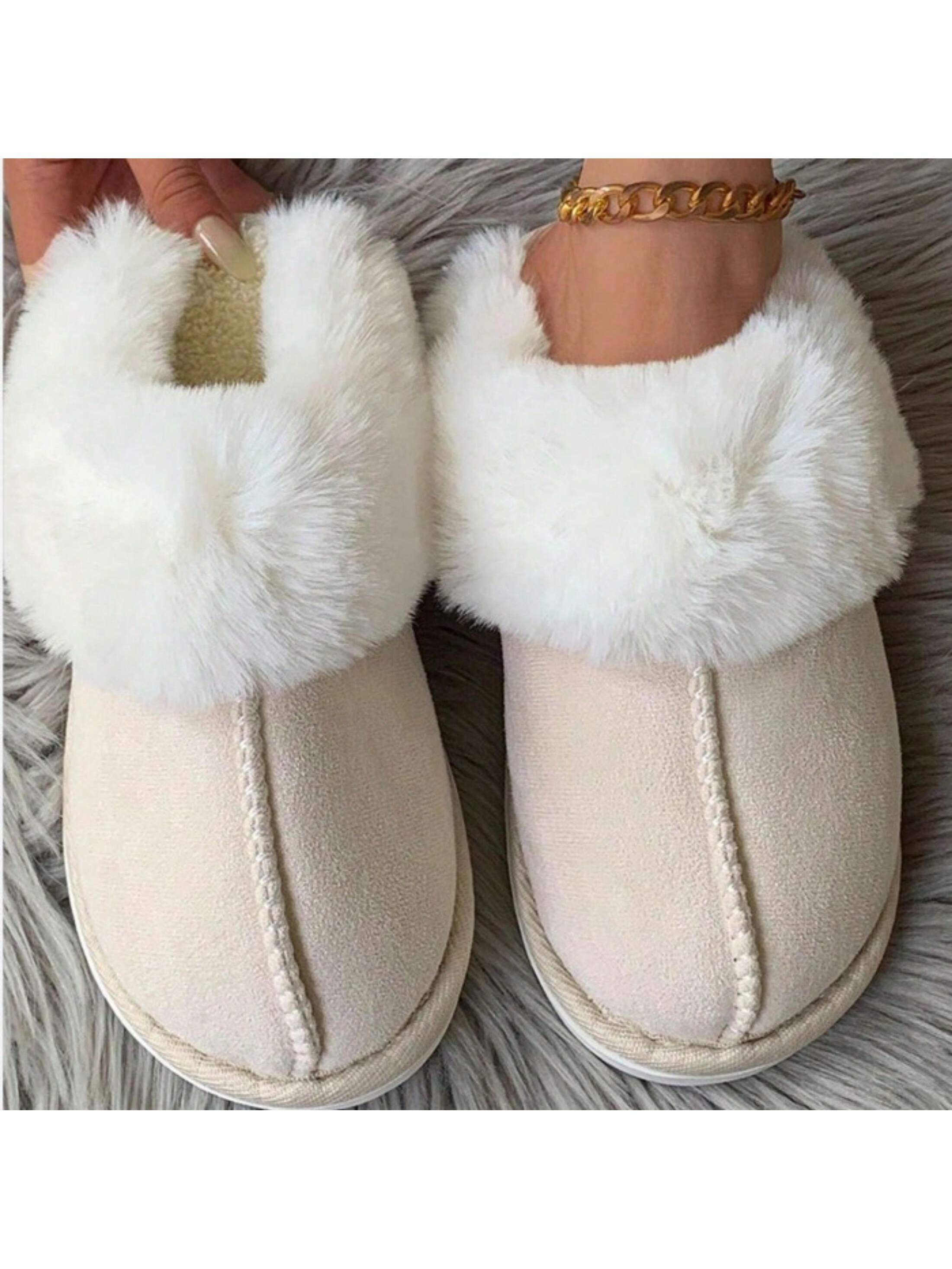 In Beige Women Home Slippers