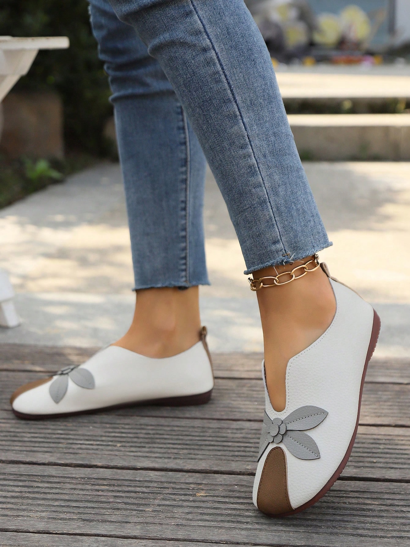 In Beige Women Flats