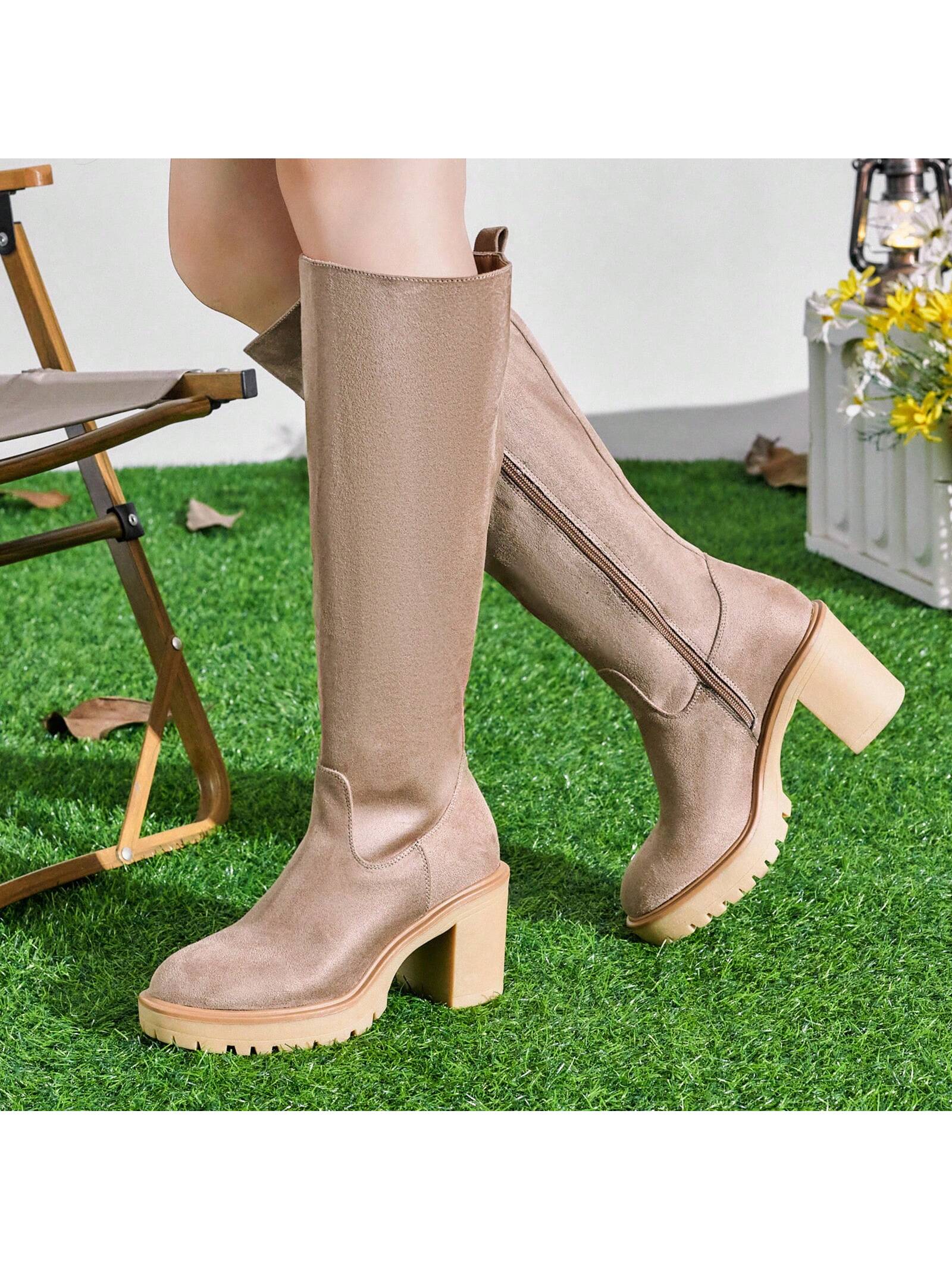 In Khaki Women Fashion Boots