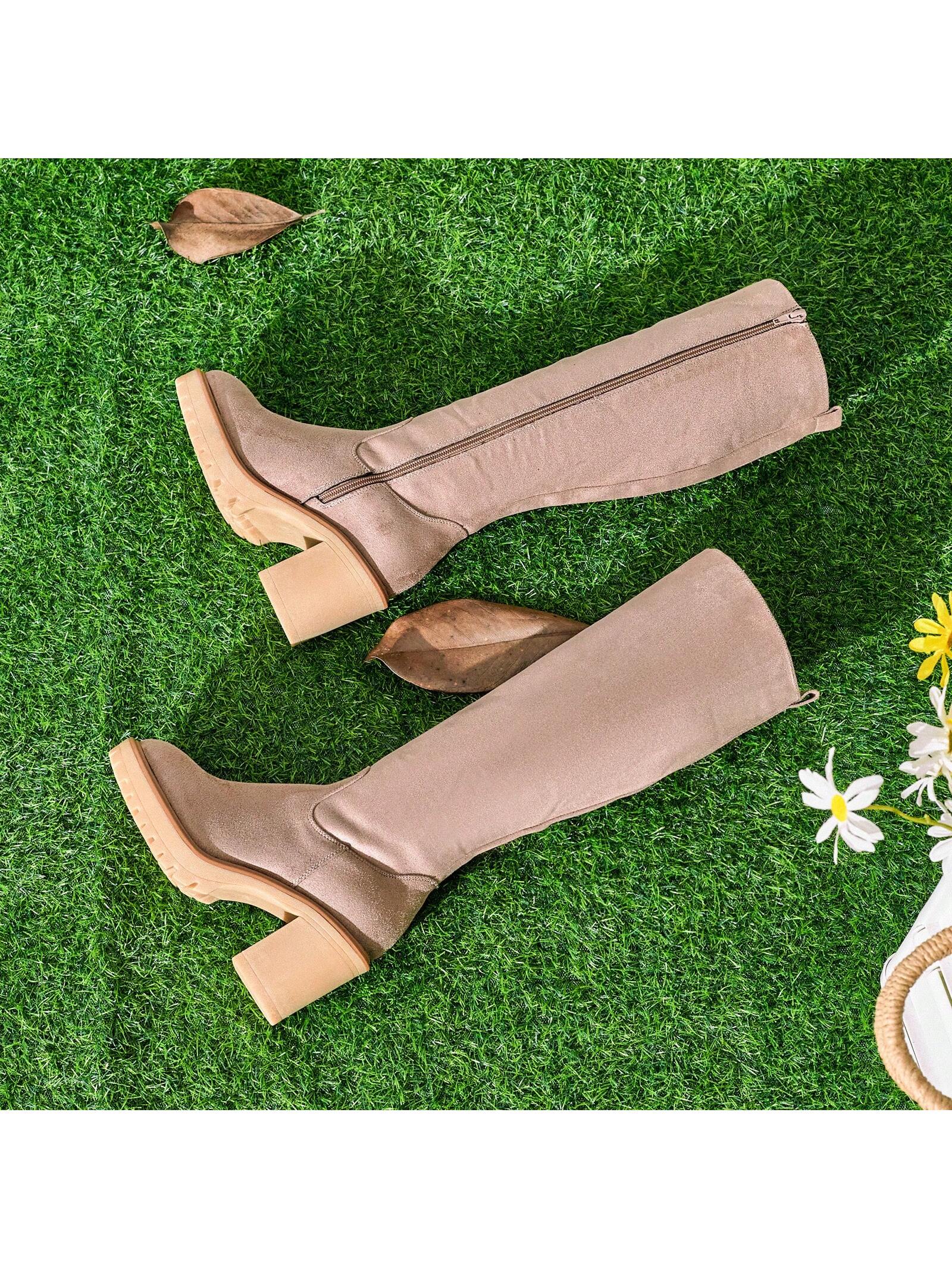 In Khaki Women Fashion Boots