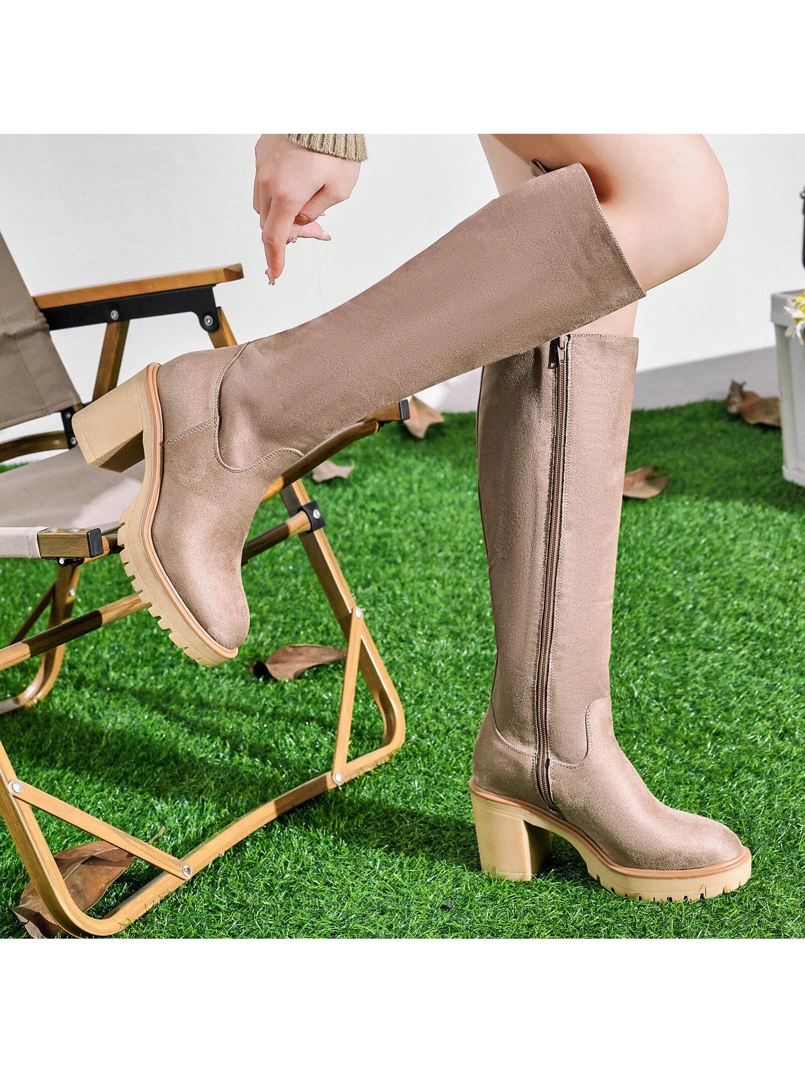 In Khaki Women Fashion Boots