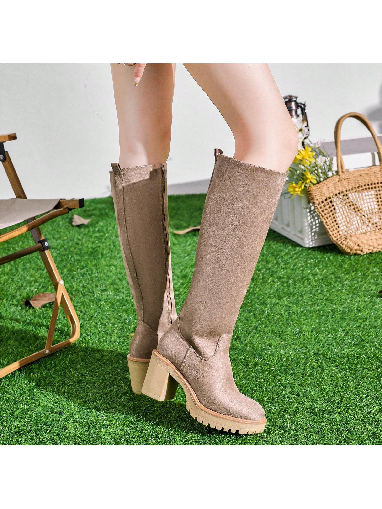 In Khaki Women Fashion Boots