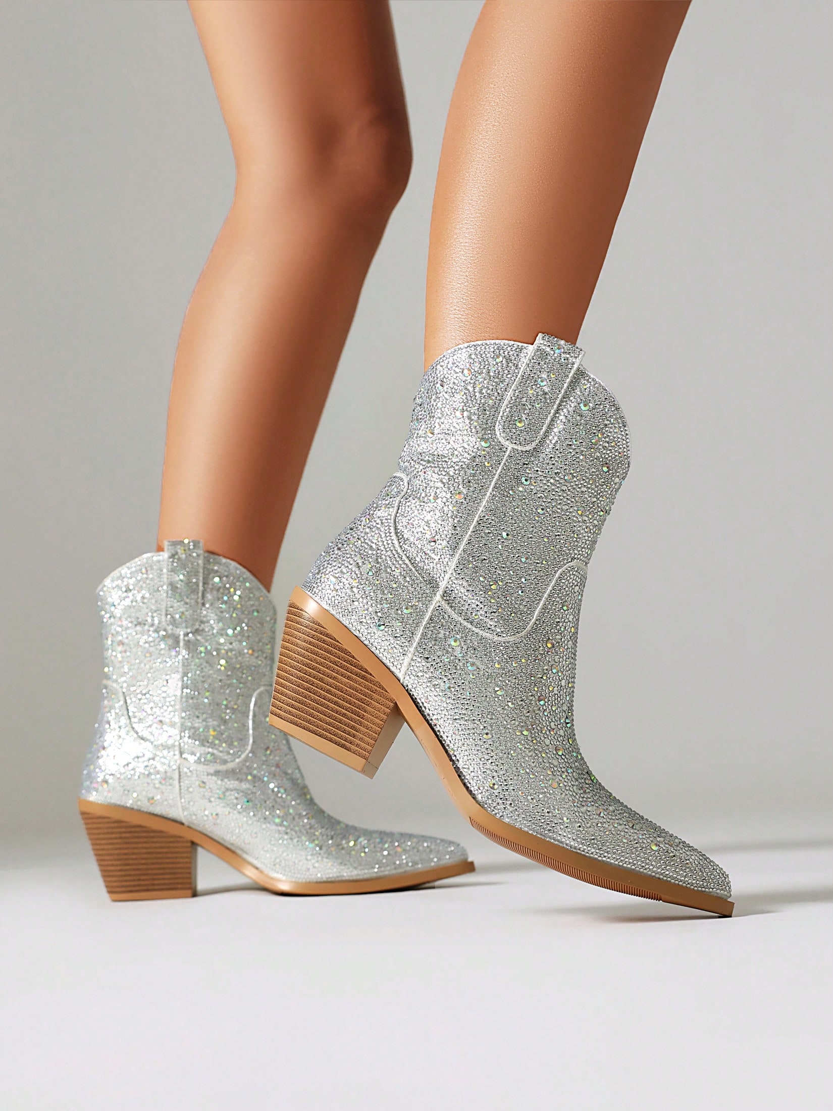 In Silver Women Ankle Boots & Booties