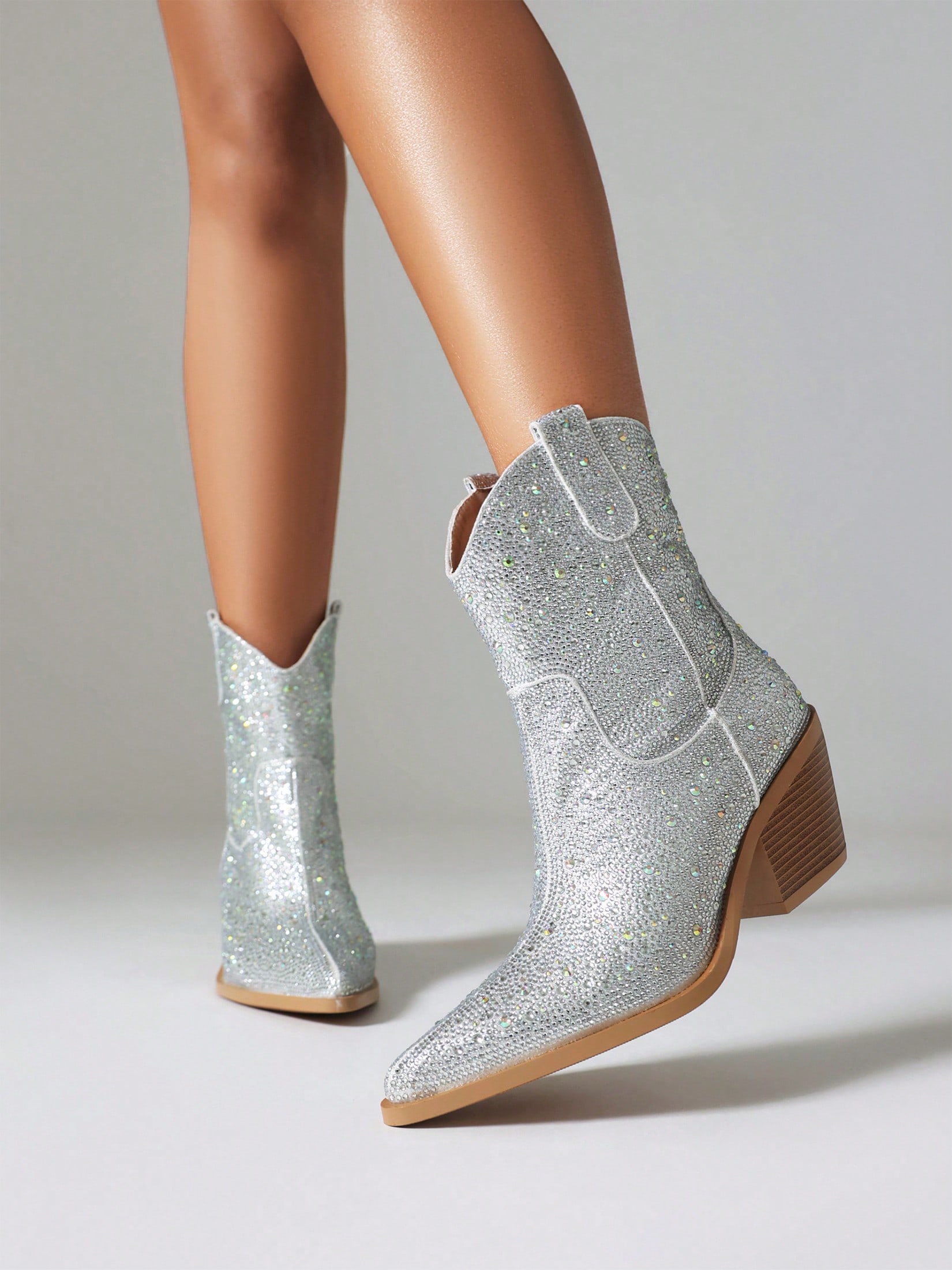 In Silver Women Ankle Boots & Booties