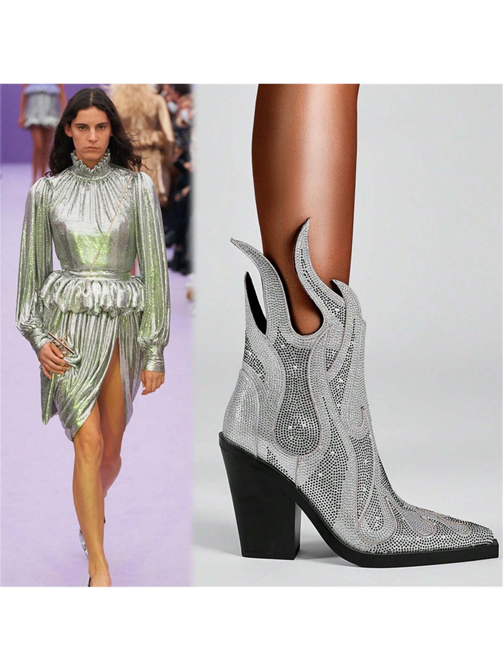 In Silver Women Ankle Boots & Booties