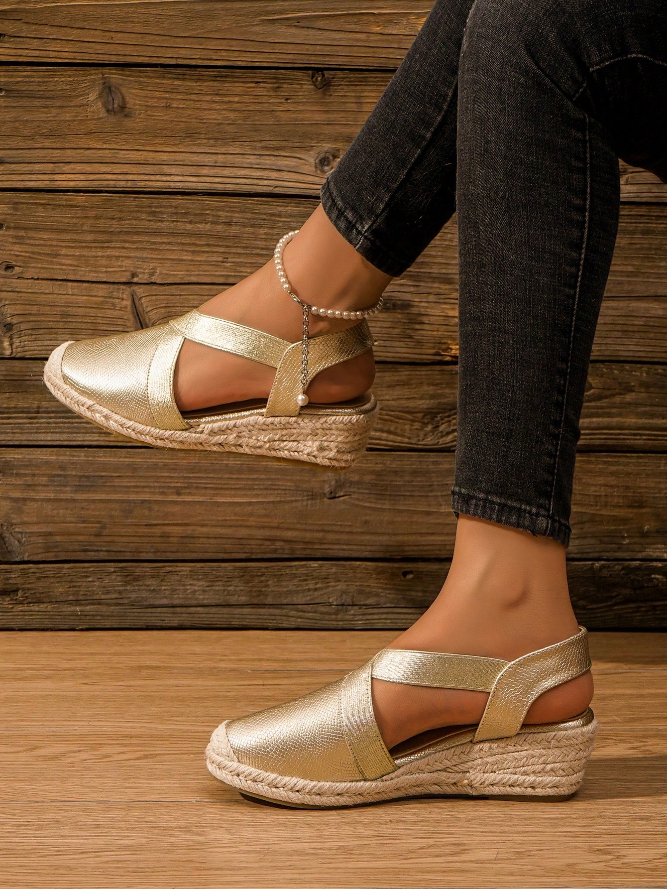 In Gold Women Wedges & Flatform