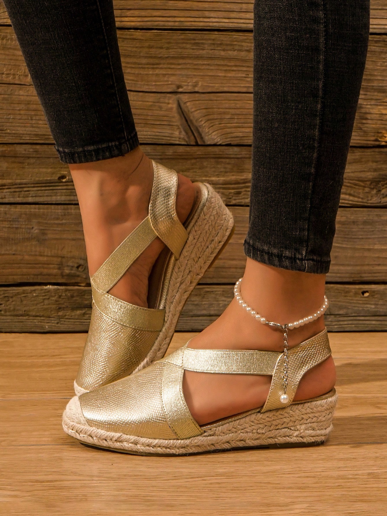 In Gold Women Wedges & Flatform