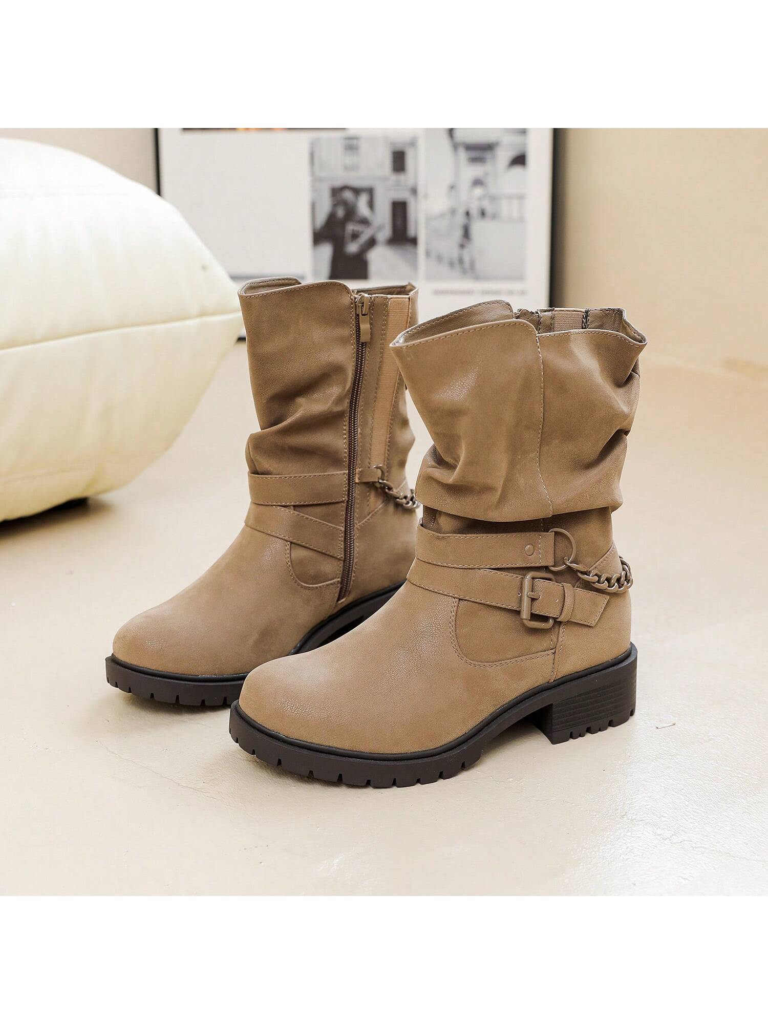 In Camel Women Fashion Boots