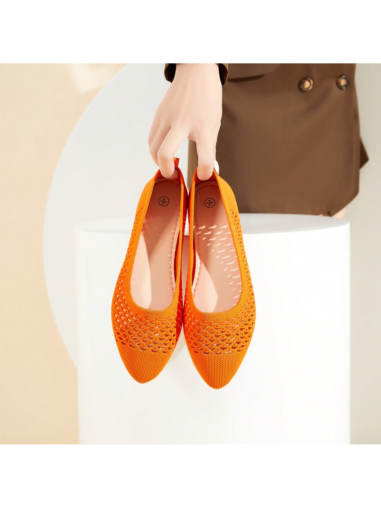 In Orange Women Flats