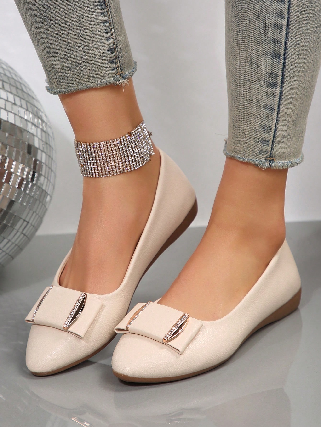 In Beige Women Flats