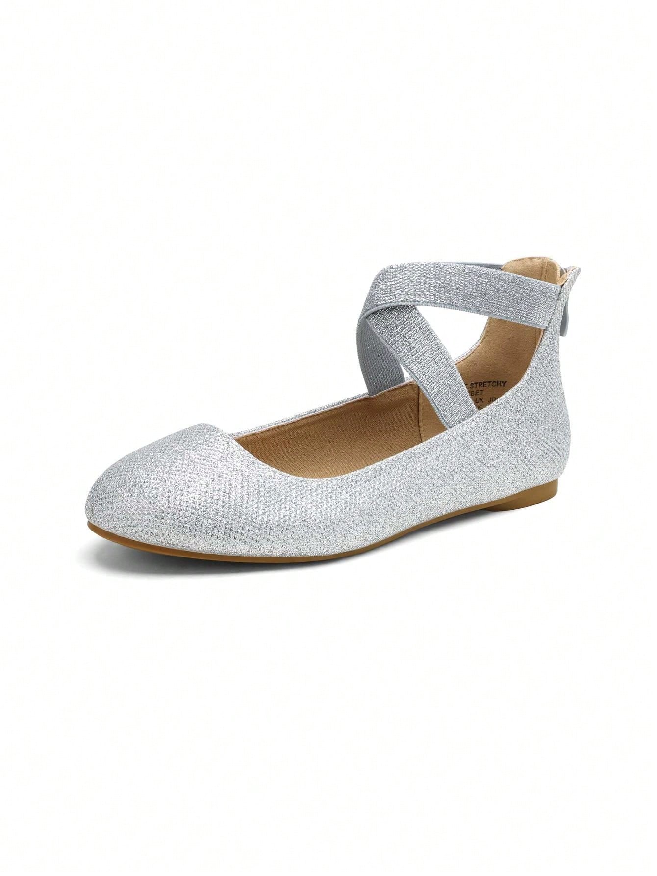 In Silver Women Flats