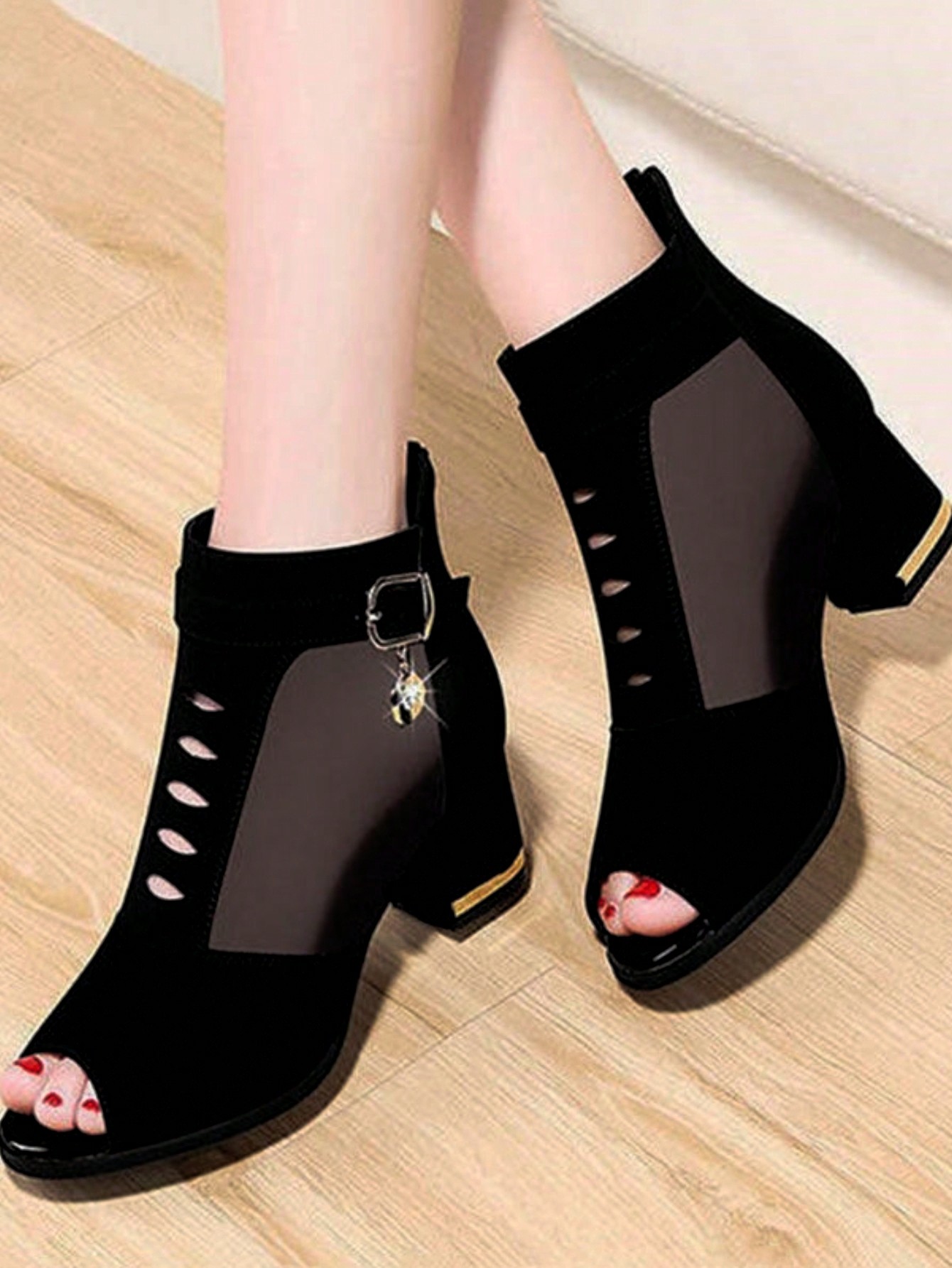 Mid Heel Women Heeled Sandals