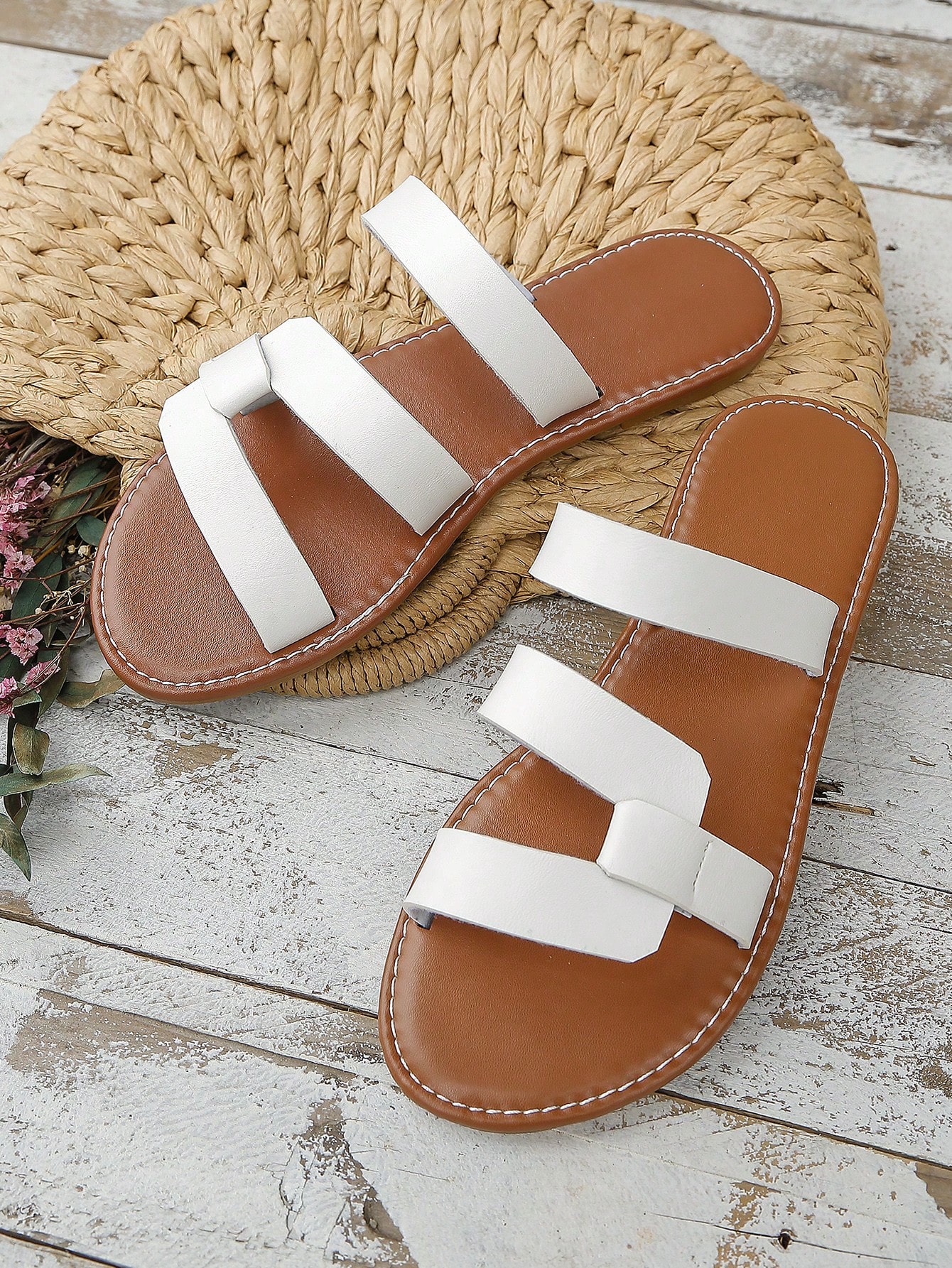 In White Women Flat Sandals